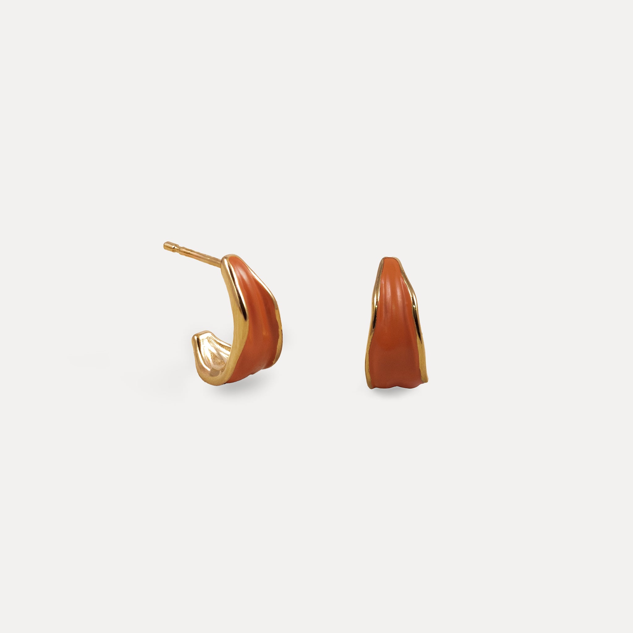Eden Paprika Small Hoop Earrings Orange