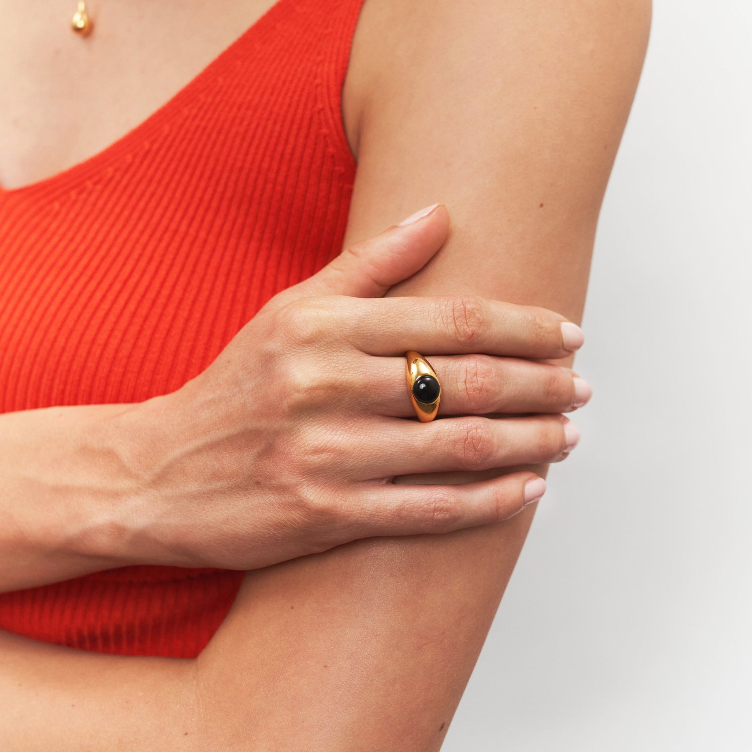 Onyx Eden Pea Ring | 14k Gold