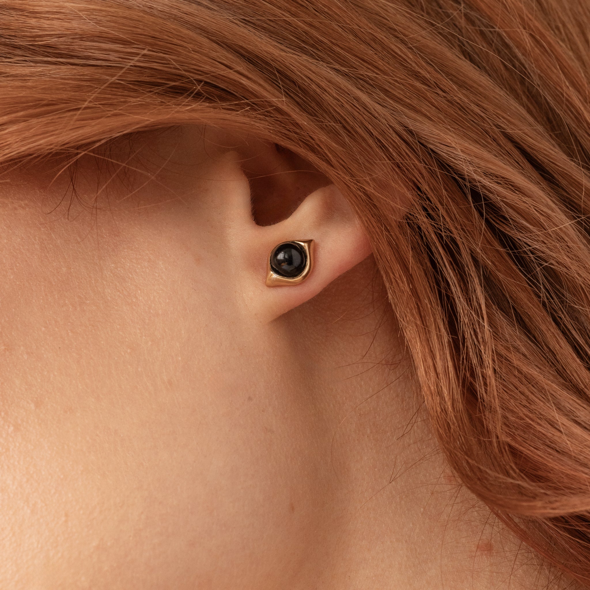 Onyx Eden Pea Stud Earrings