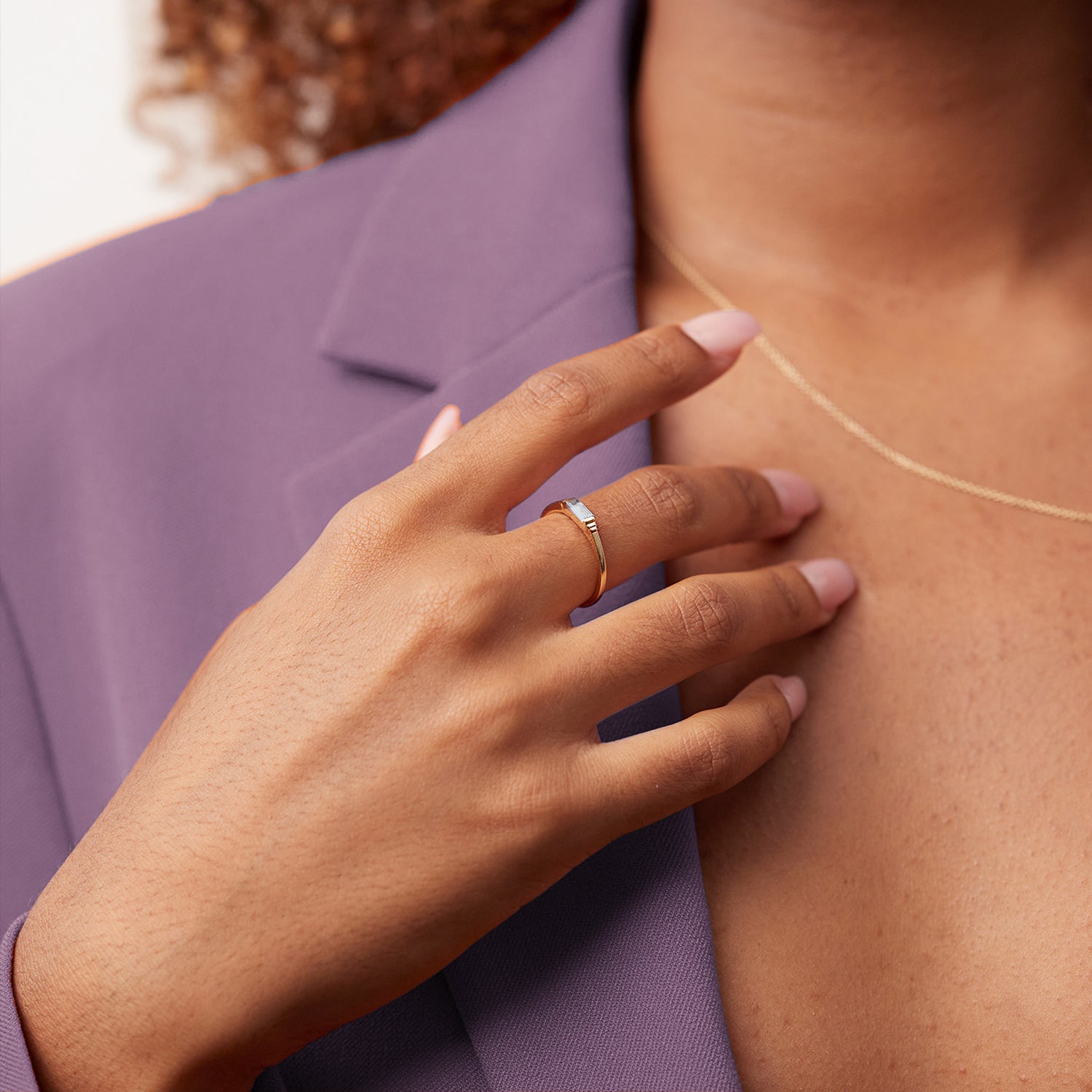 Aquamarine Retro Ring | 14k Gold