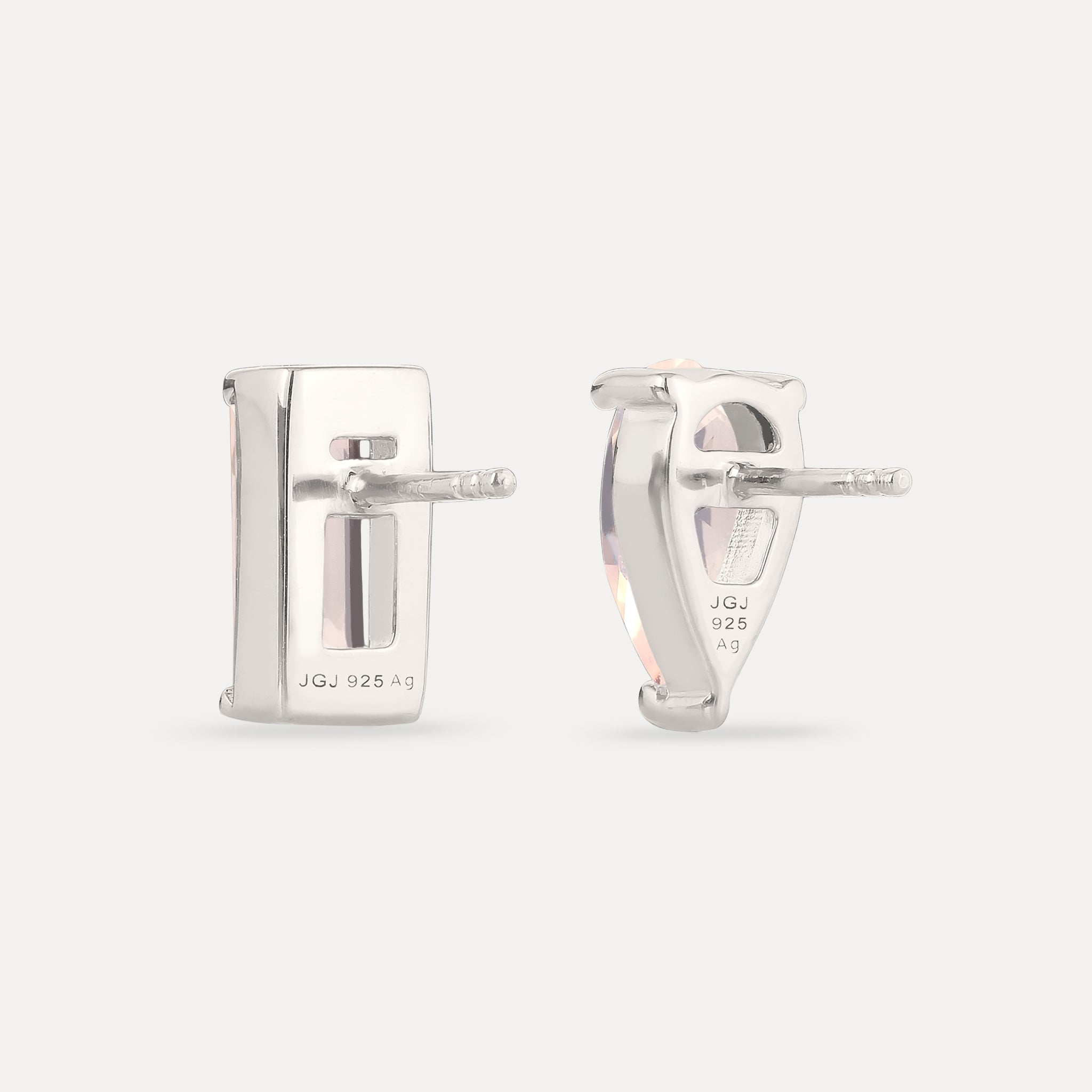 Rose Quartz Balance Stud Earrings