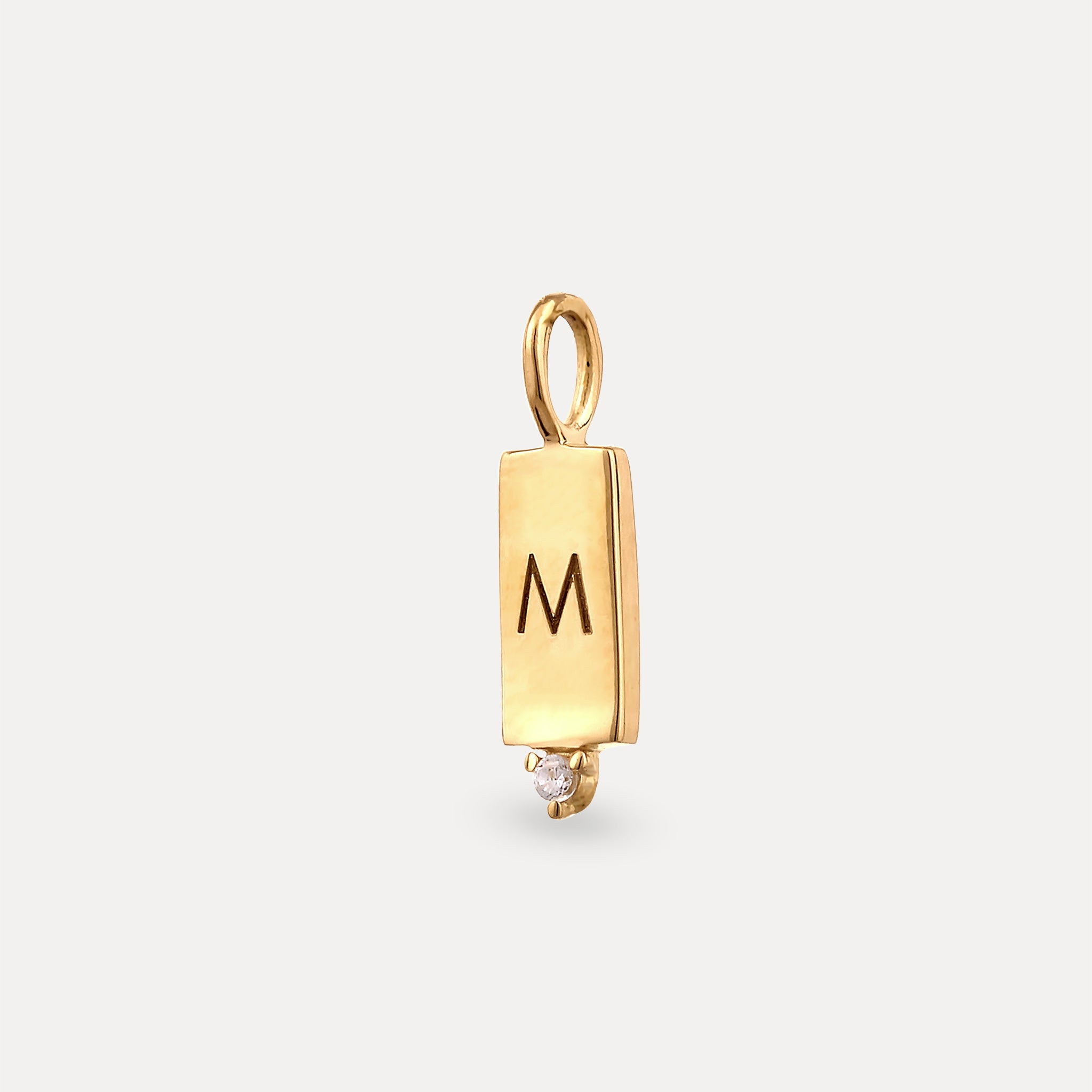 Saphir Engravable Brick Tag Anhänger