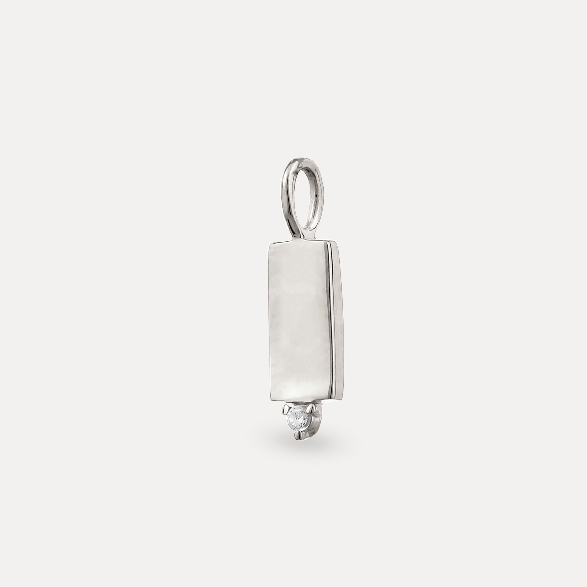 Saphir Engravable Brick Tag Anhänger