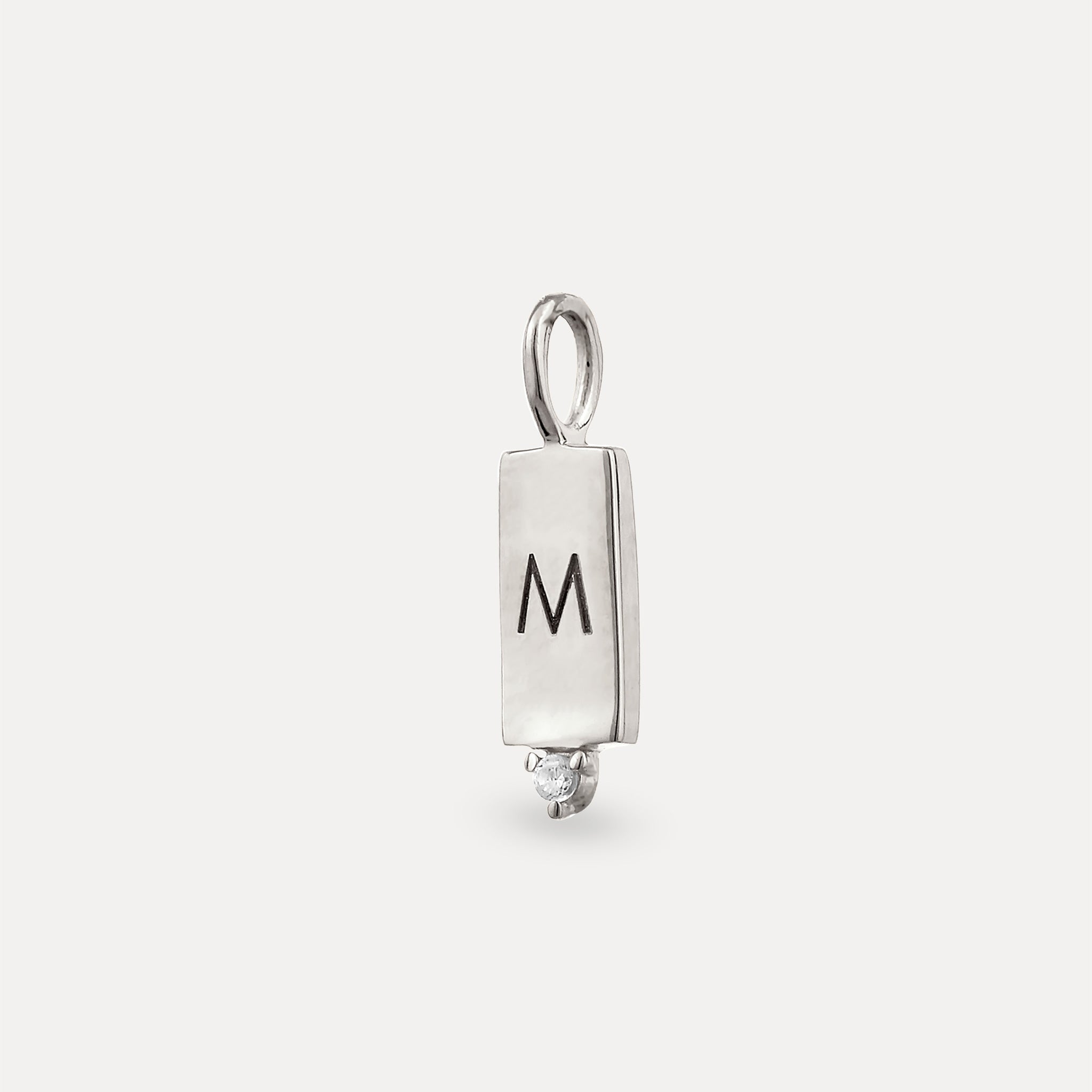 Saphir Engravable Brick Tag Anhänger