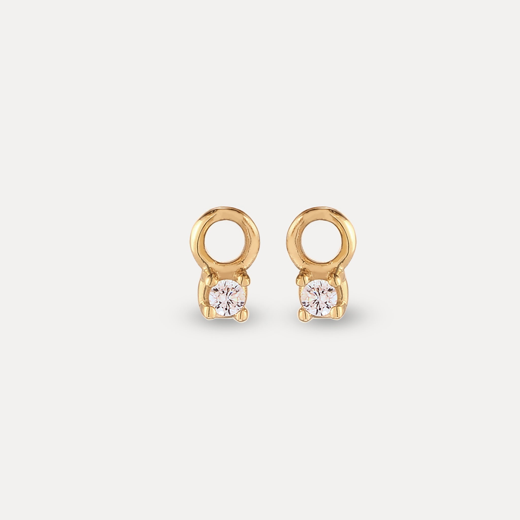Sapphire Triple Shape Huggie Earrings