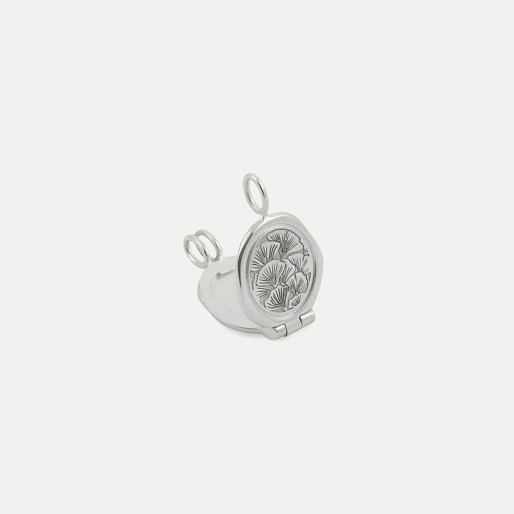 Nouveau Flower Seal Locket Pendant