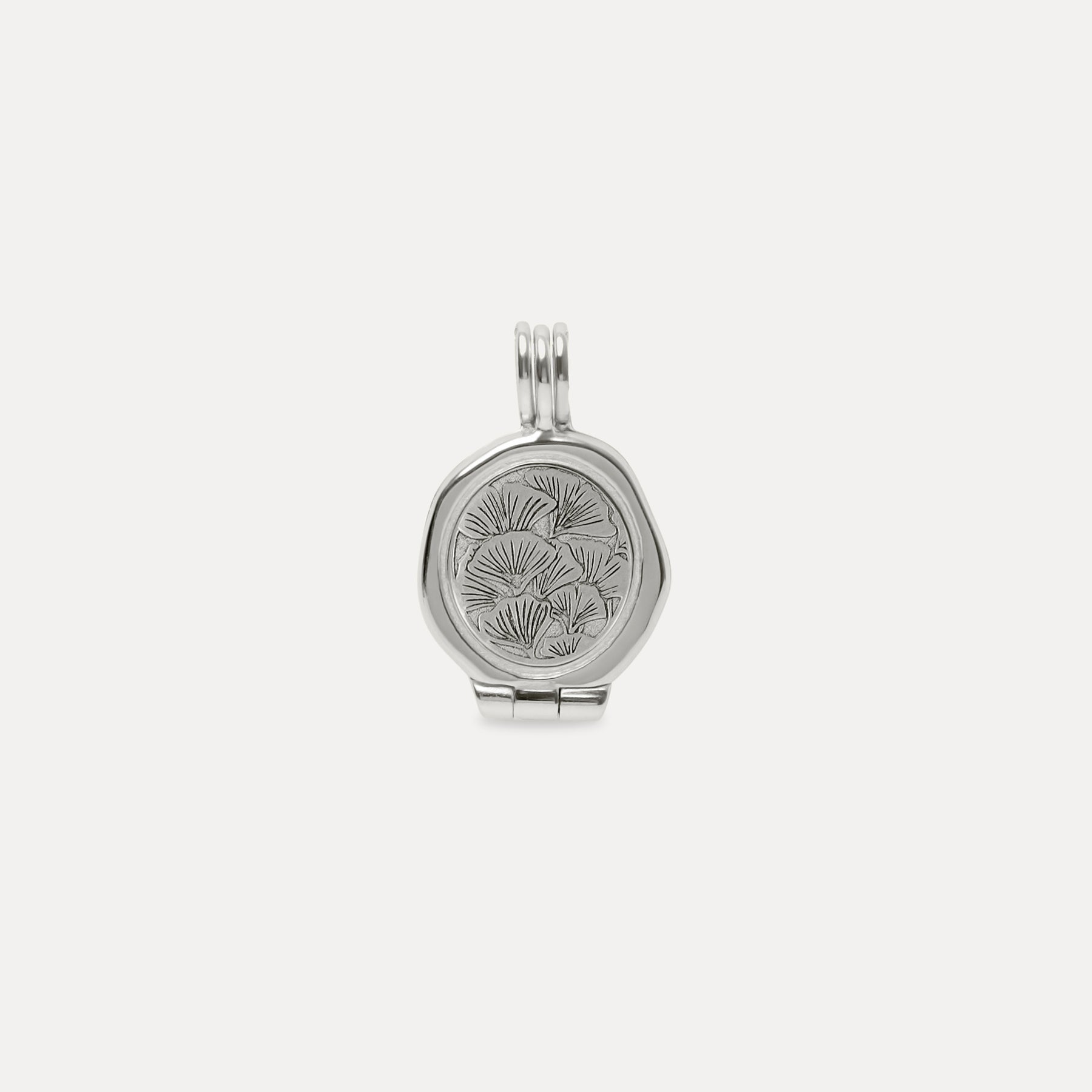Nouveau Flower Seal Locket Necklace