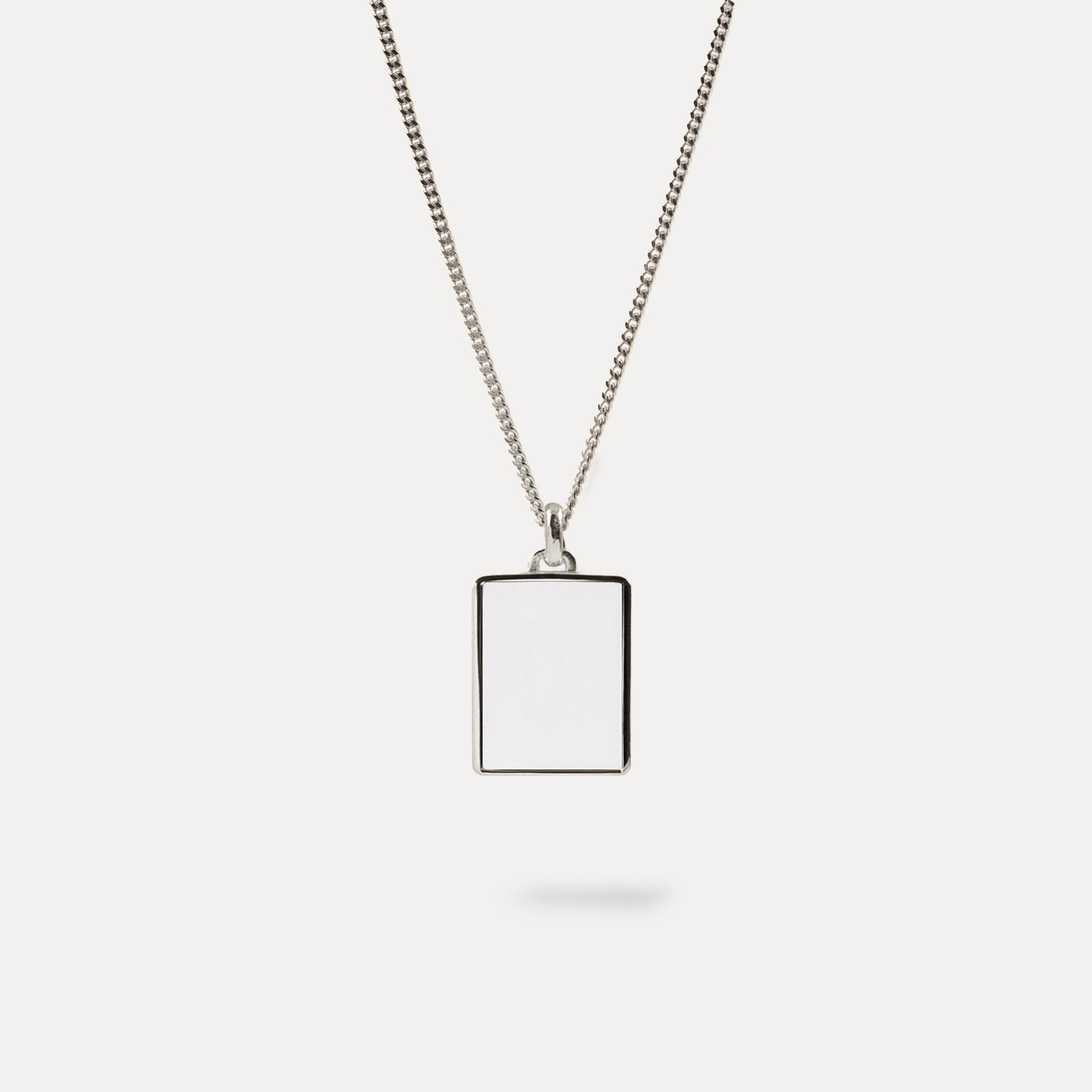 Chalcedony Tag Necklace