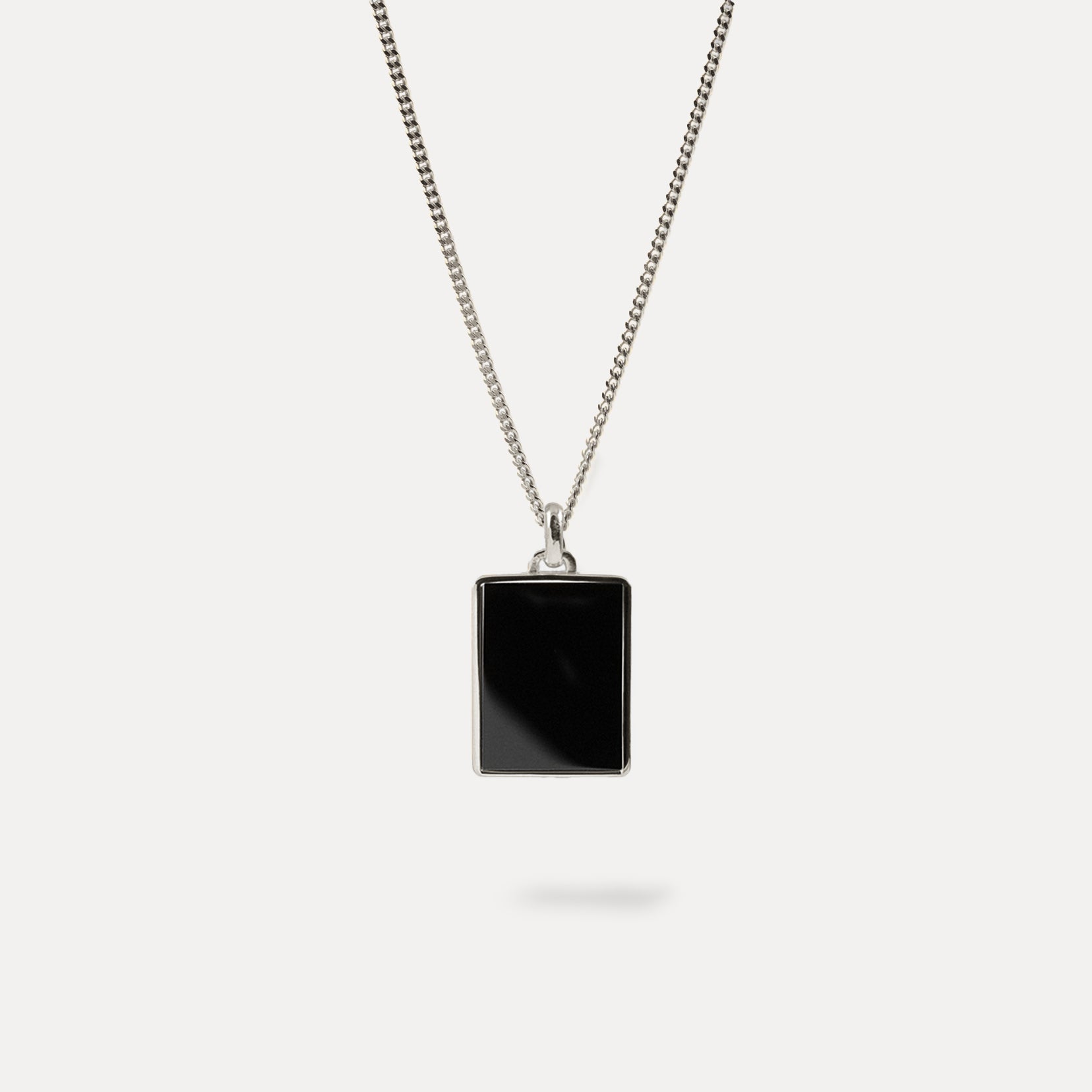 Onyx Tag Necklace