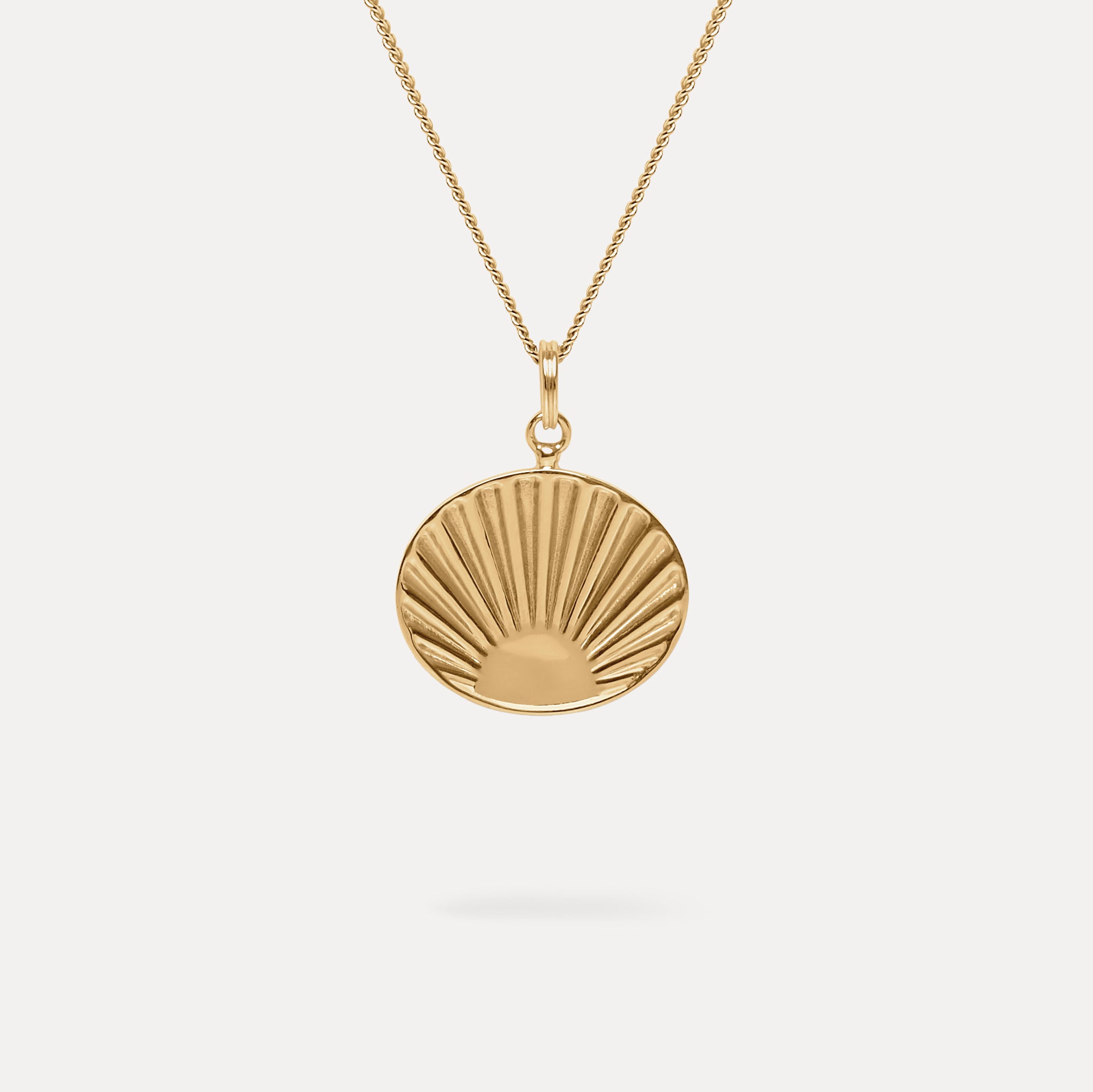 Solar Necklace with Curb Chain
