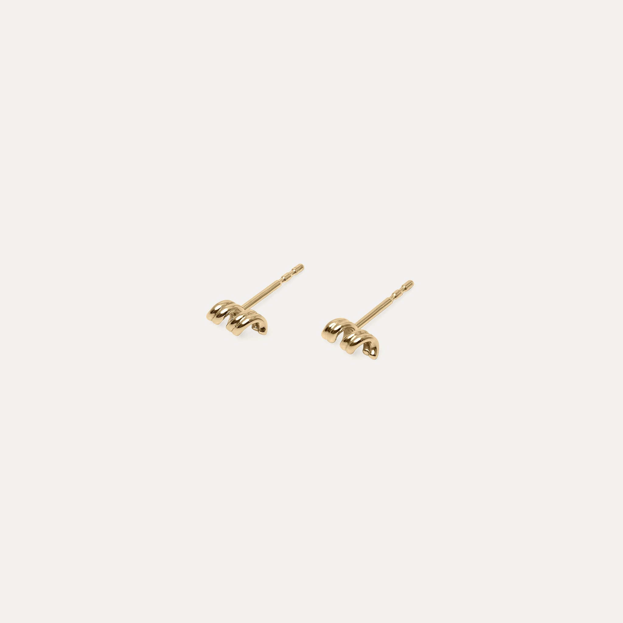 Spiral Stud Earrings | 14k Gold