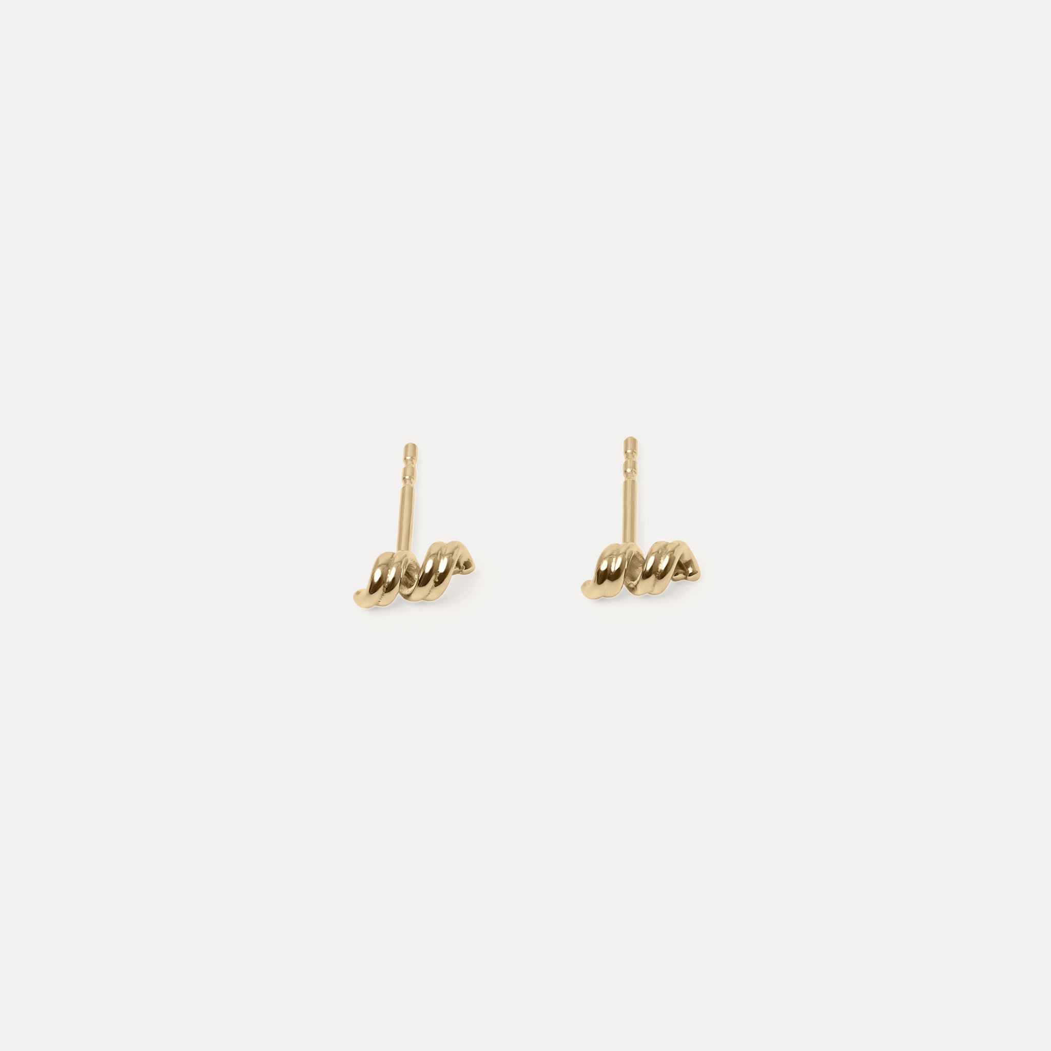 Spiral Stud Earrings | 14k Gold