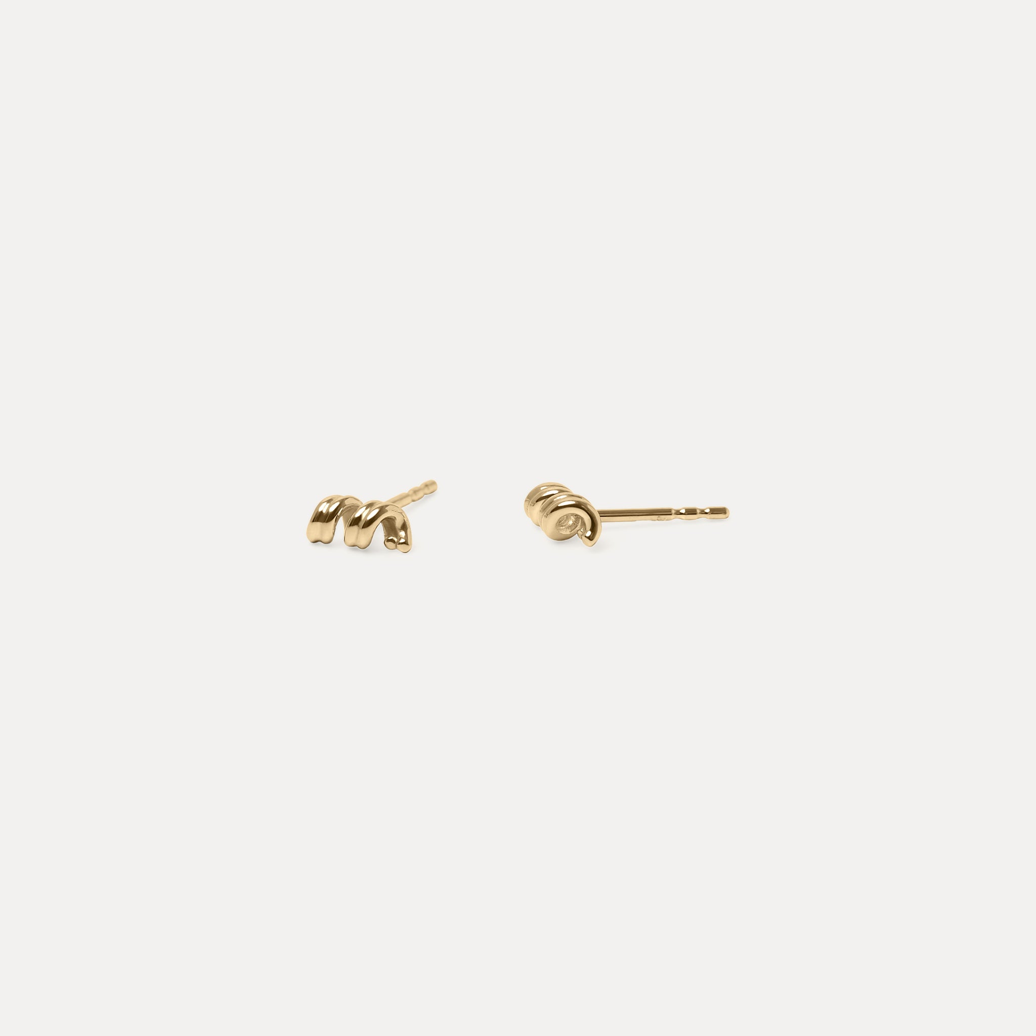 Spiral Stud Earrings | 14k Gold
