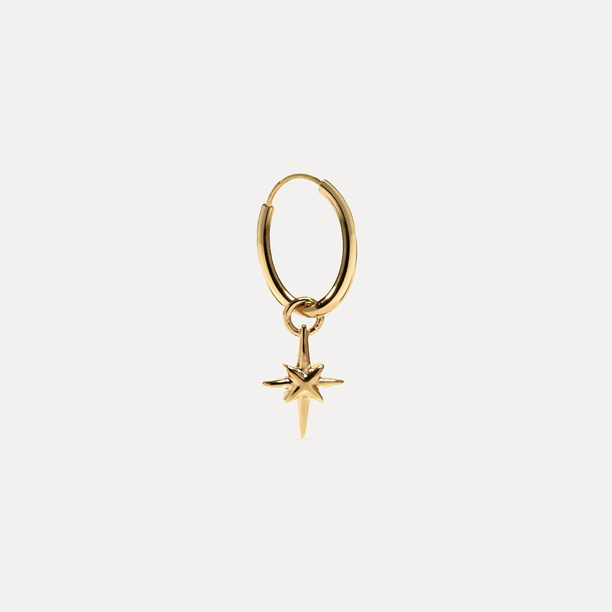 Star Light Hoop Earrings - Single | 14k Gold