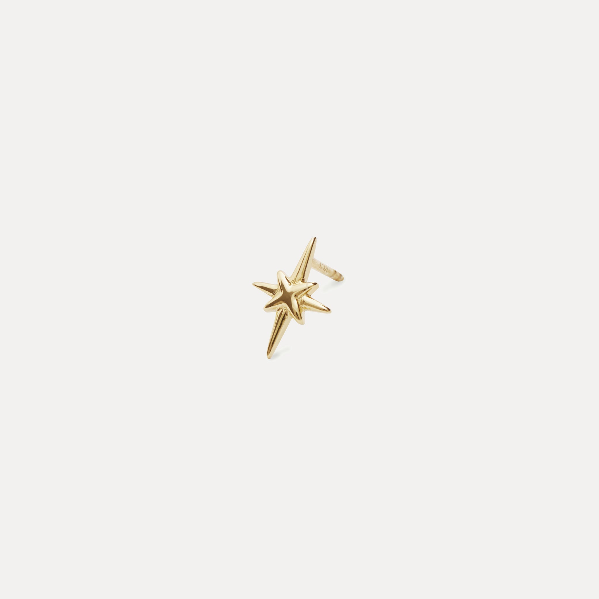 Star Light Stud Earrings - Single | 14k Gold