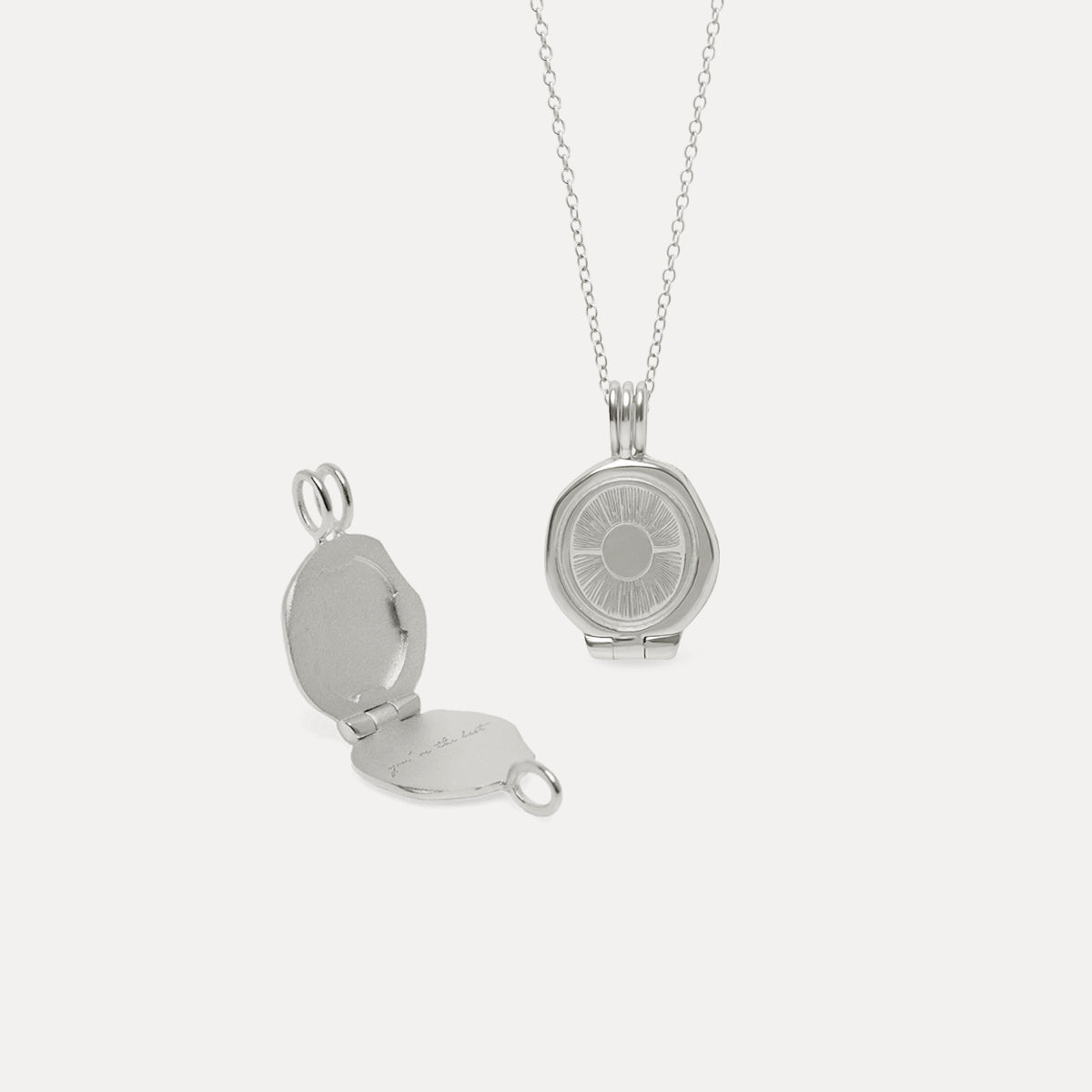 Sun Seal Locket Necklace