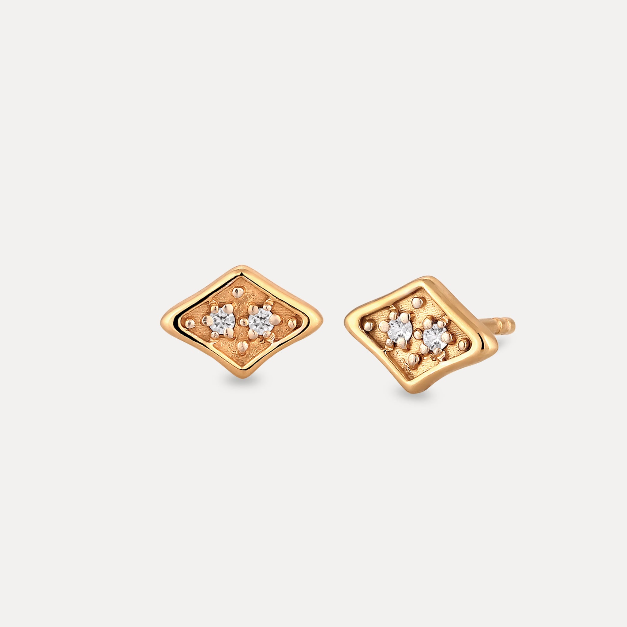 White Sapphire Supernova Pavé Stud Earrings
