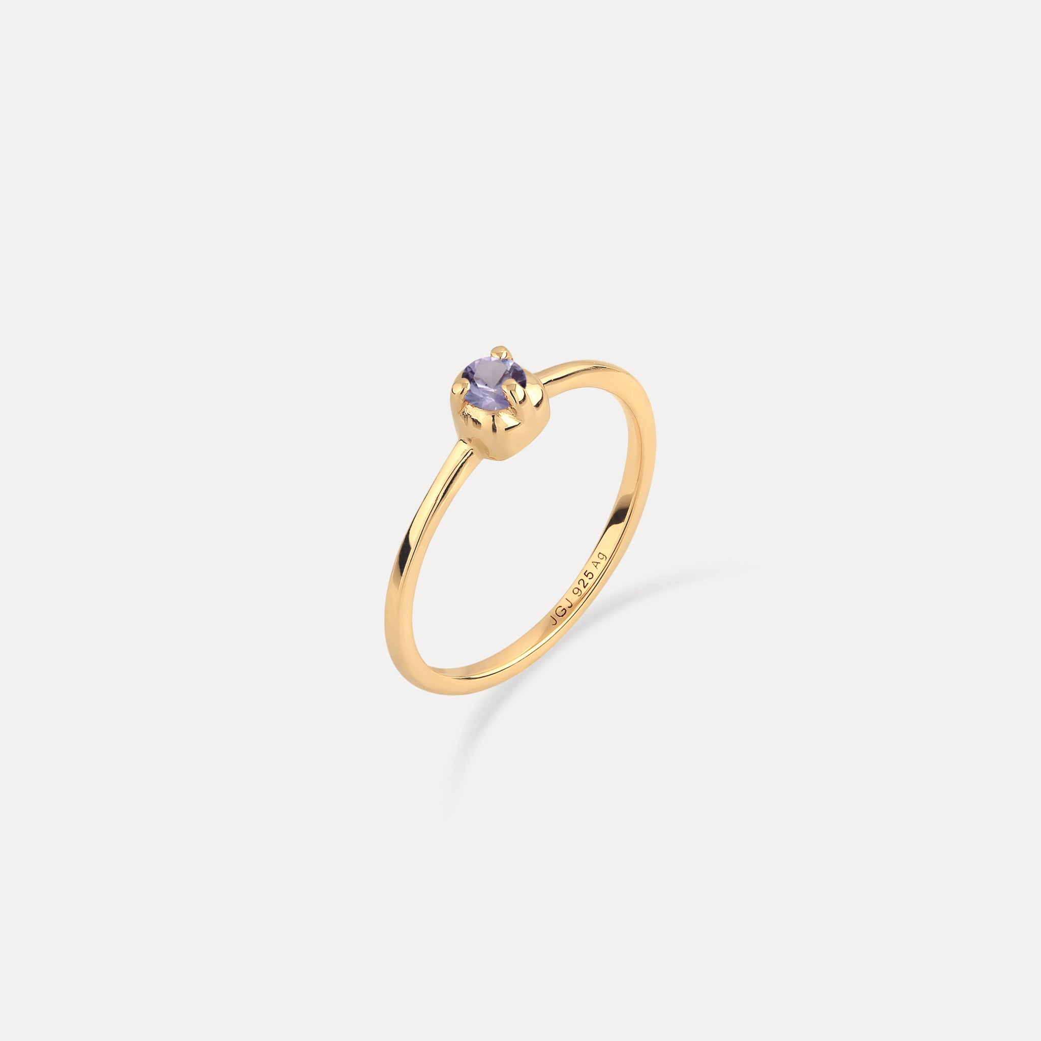 Mini Birthstone Ring 24k Gold Vermeil