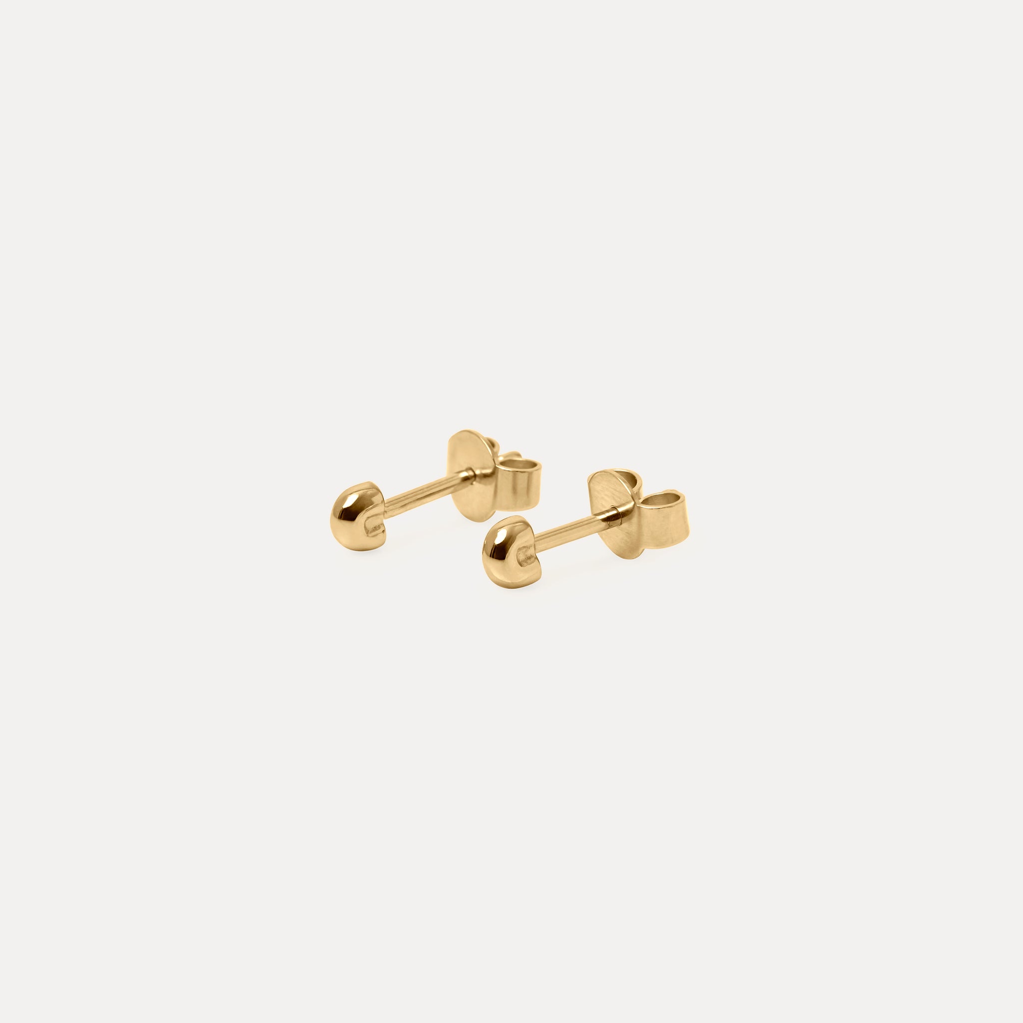 Tube Stud Earrings | 14k Gold