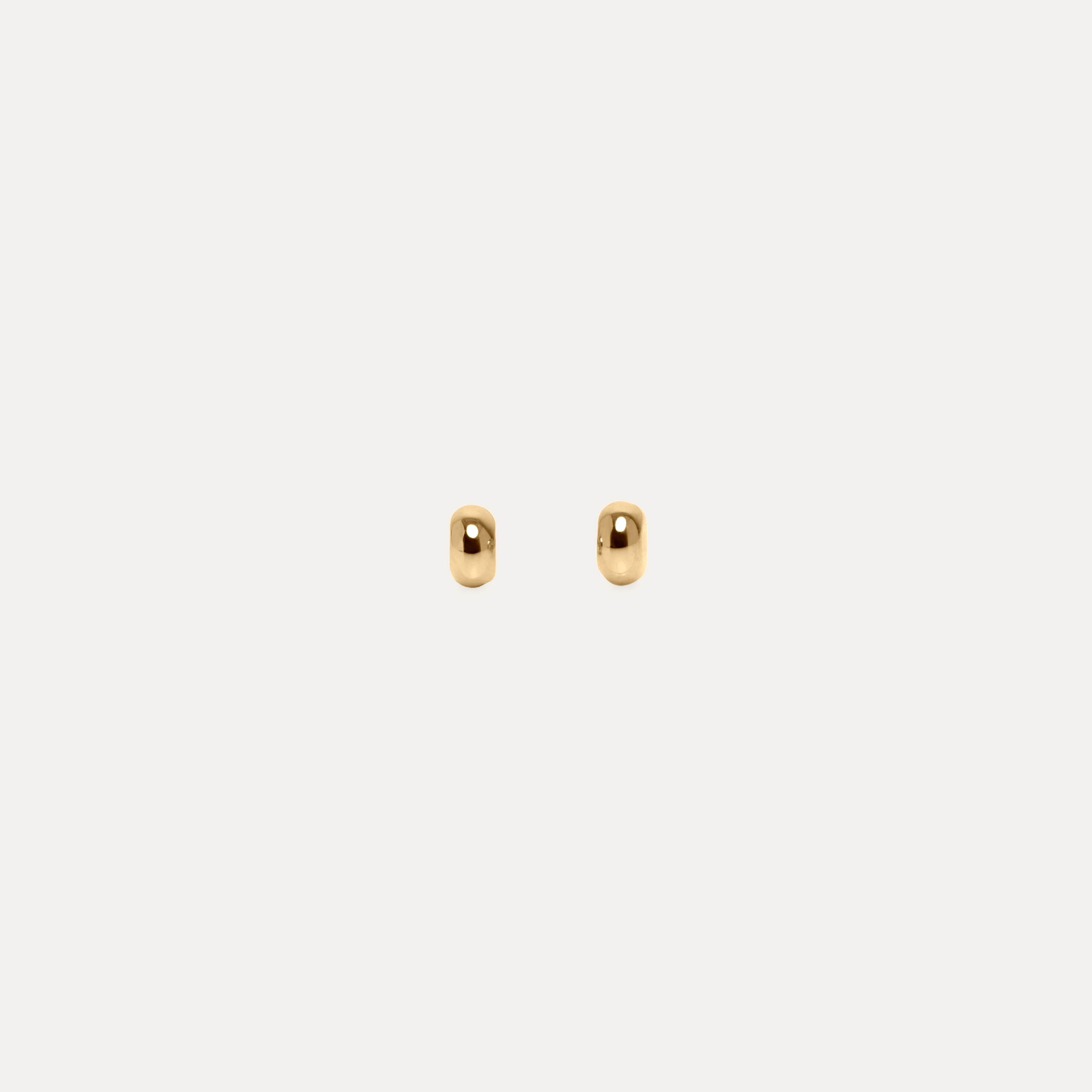 Tube Stud Earrings | 14k Gold