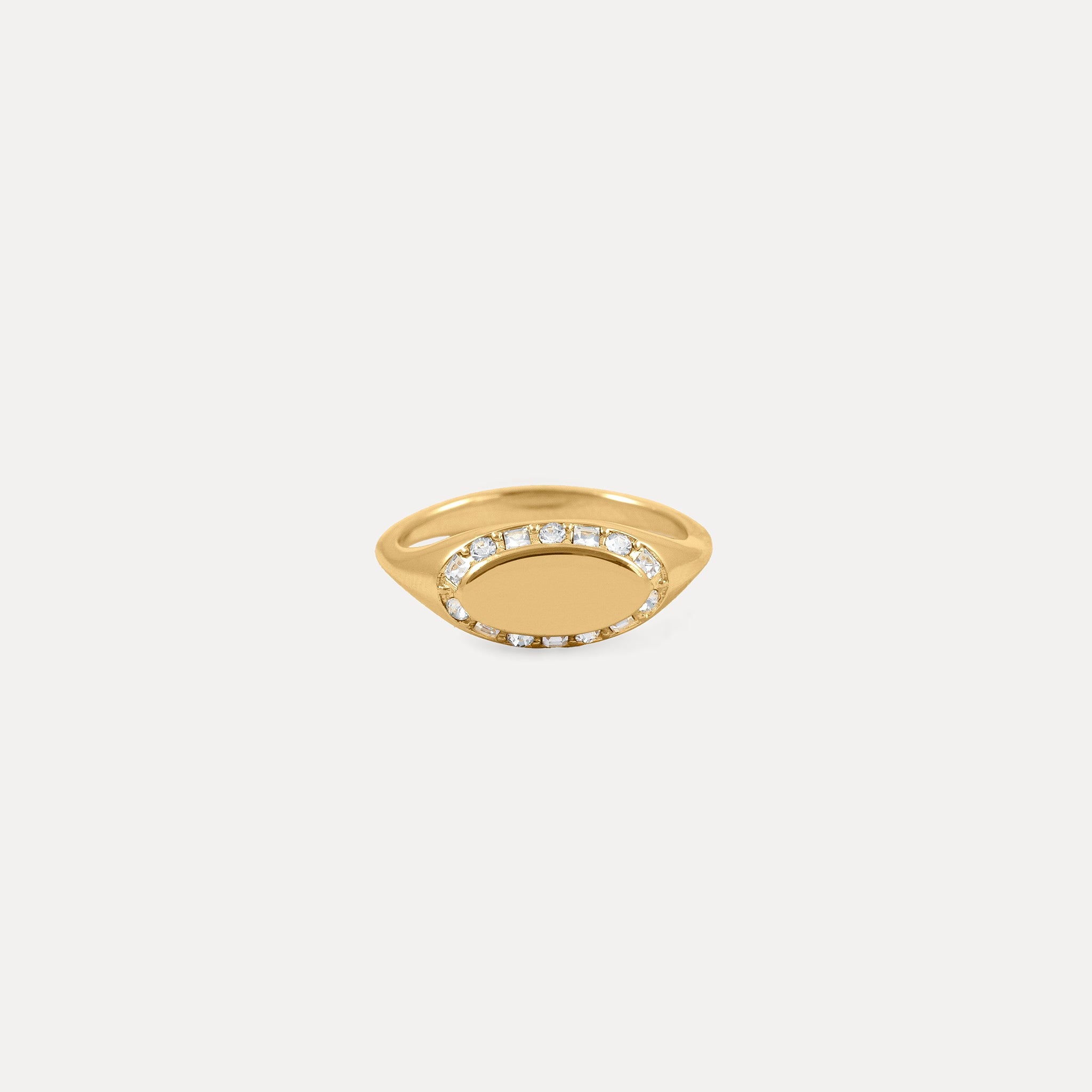 White Crystals Crown Ring
