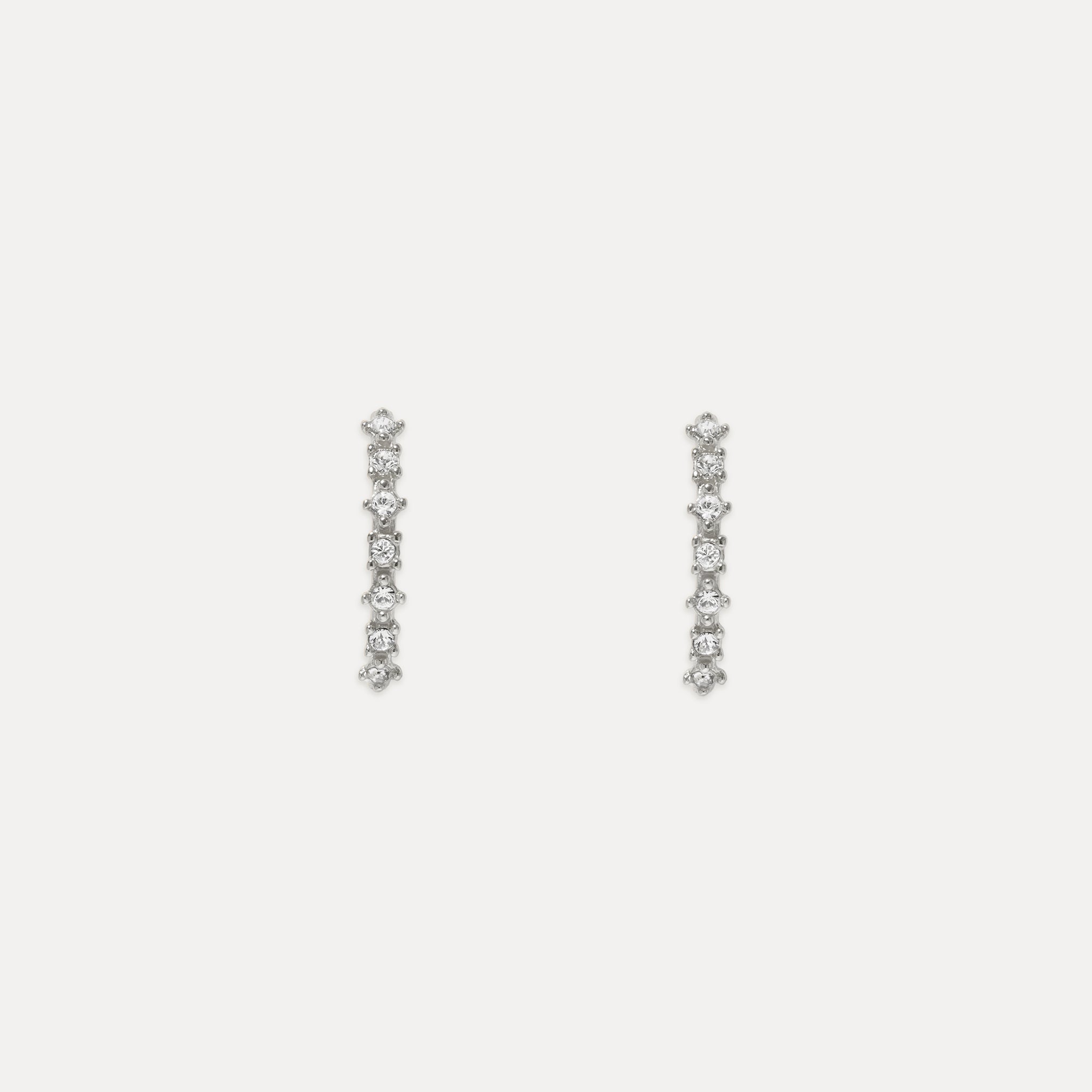 White Crystals Color Delight Drop Earrings