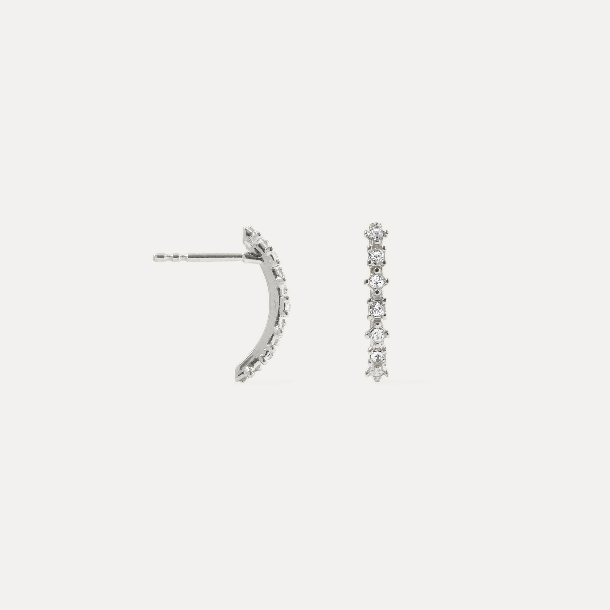 White Crystals Color Delight Drop Earrings