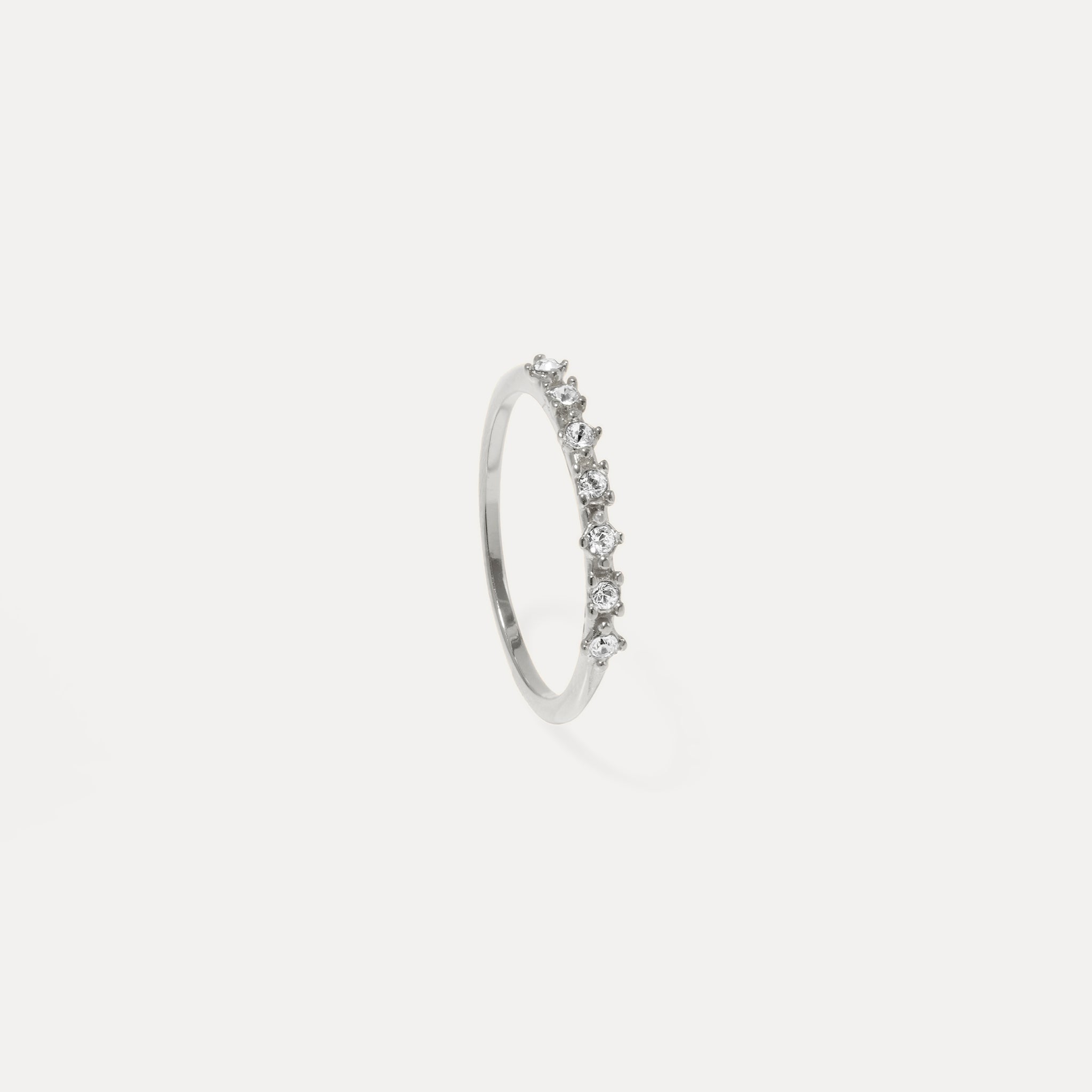 White Crystals Color Delight Ring