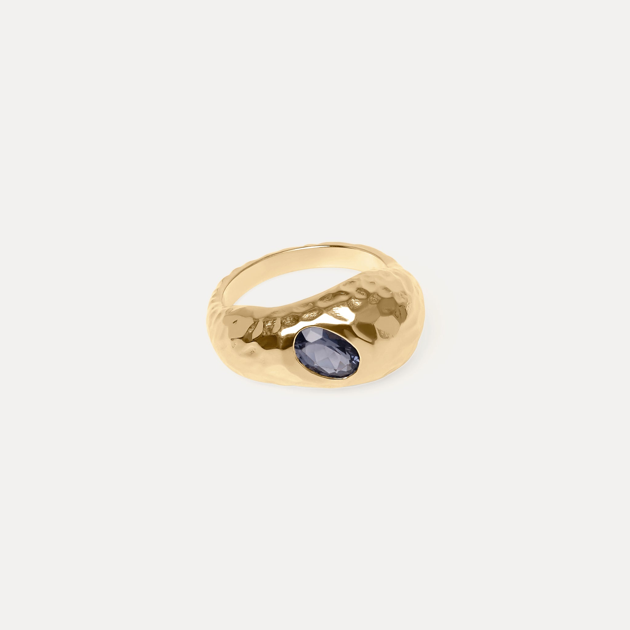 Iolith Violet Fizz Cocktail Ring | 14k Gold
