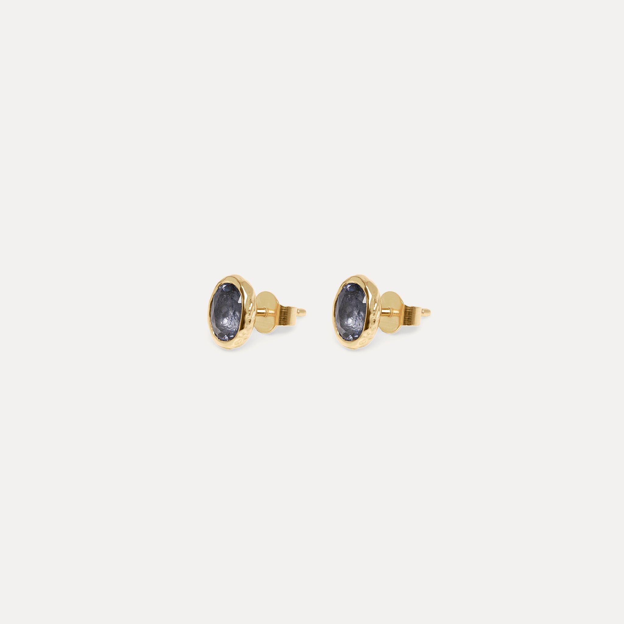 Iolith Violet Fizz Stud Earrings | 14k Gold