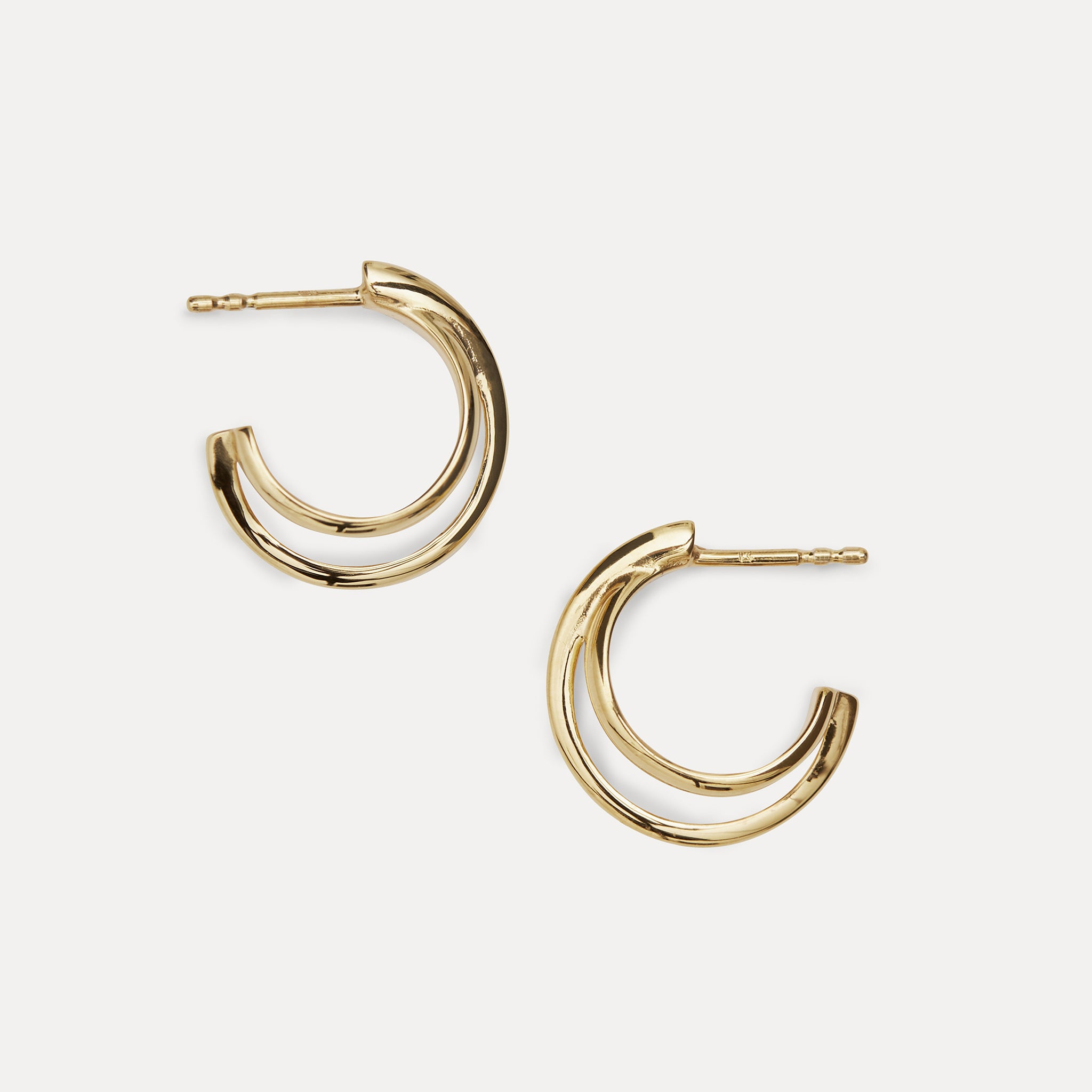 Wrap Hoop Earrings - | 14k Gold