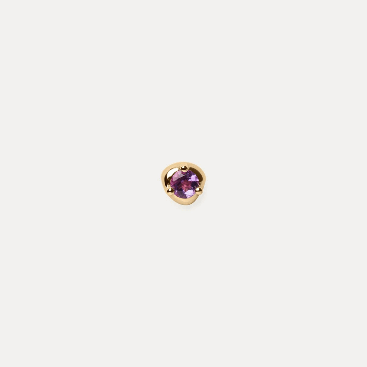 Mini Birthstone Stud Earrings - Single | 14k Gold