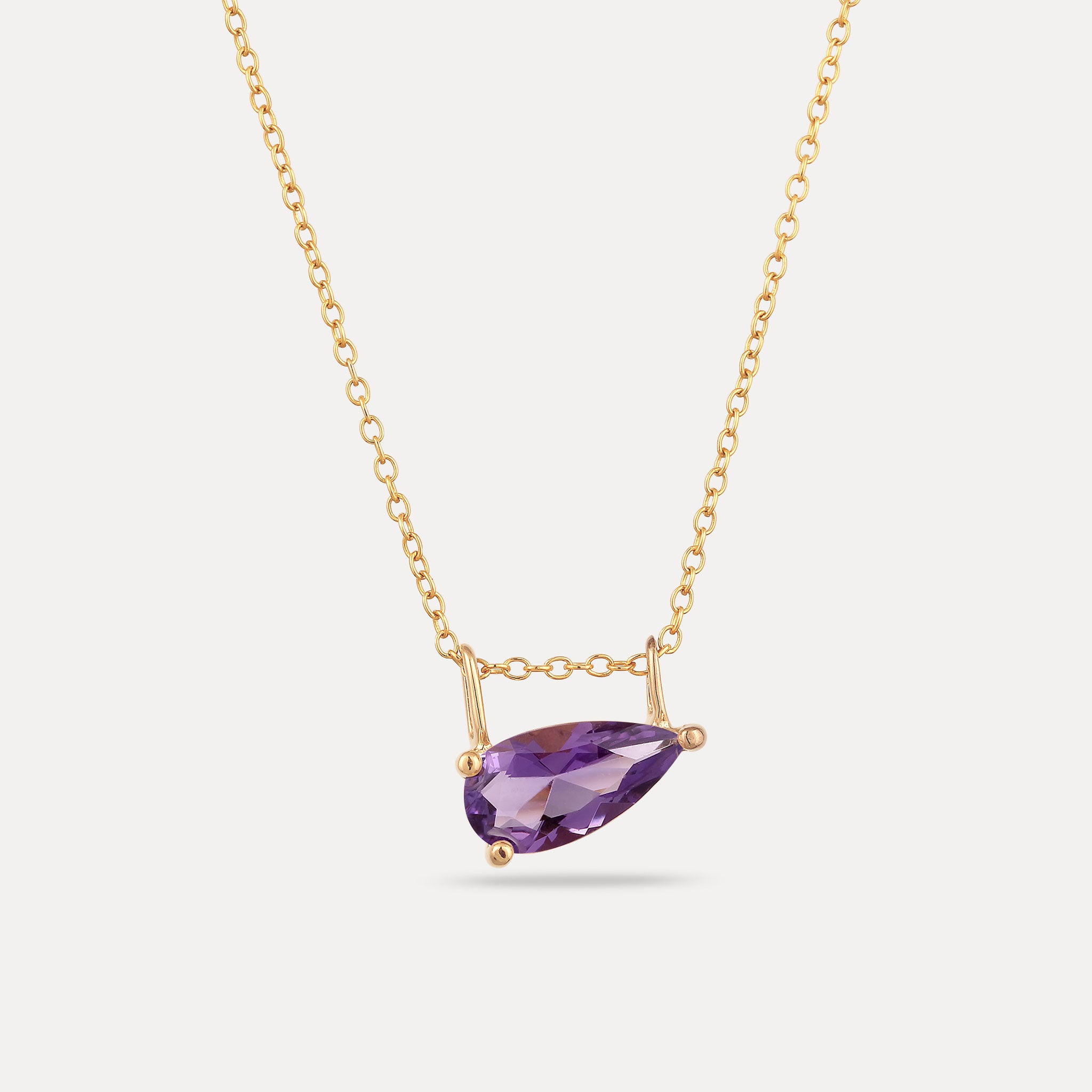 Amethyst Balance Drop Pendant
