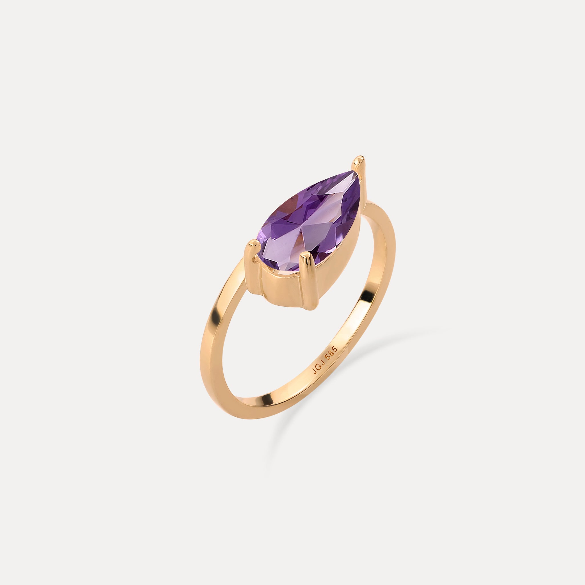 Beryl Balance Drop Ring | 14k Solid Gold