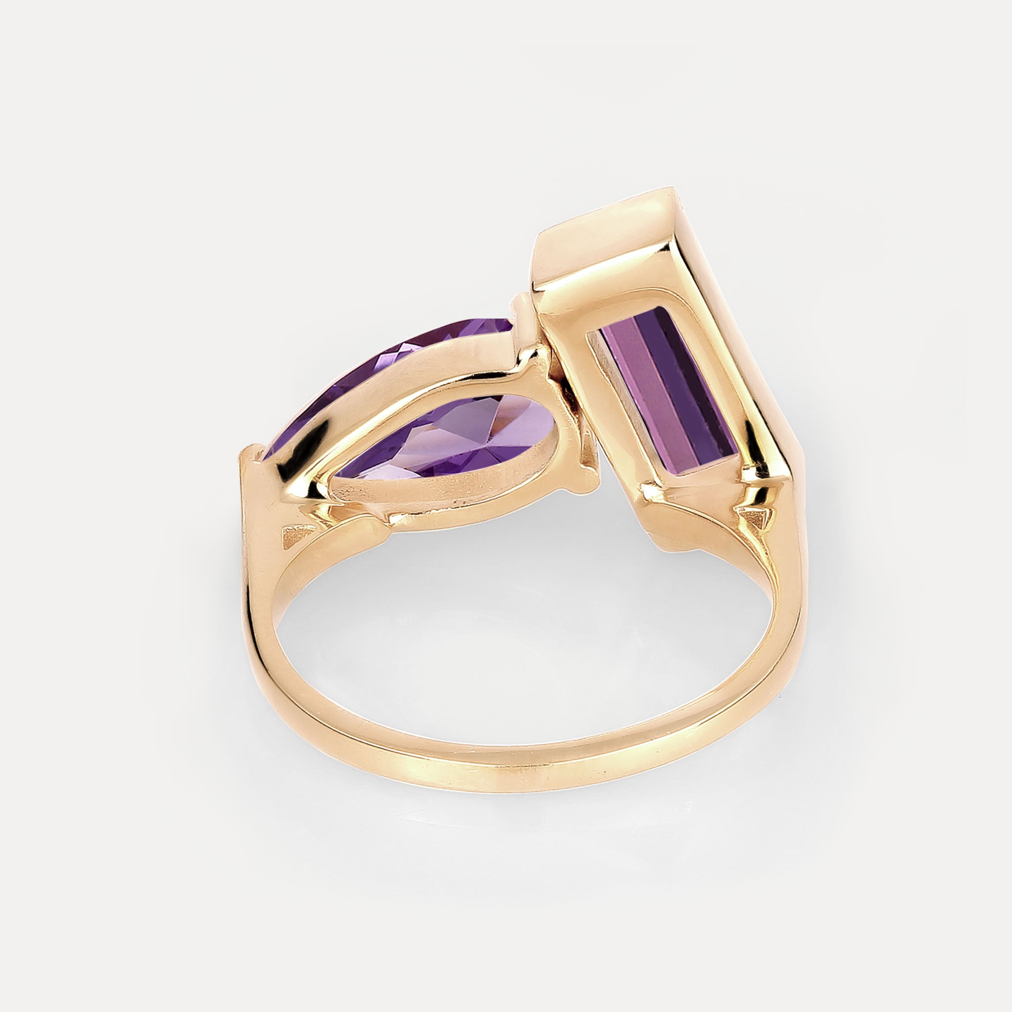 Amethyst Balance Ring | 14k Solid Gold