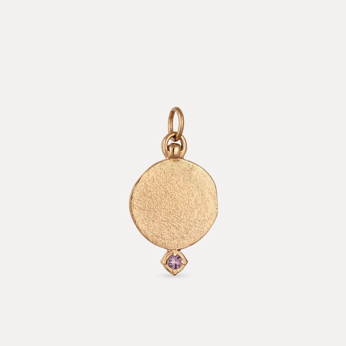 Amethyst Fluid Medaillon Anhänger - Antique | 585 Gold