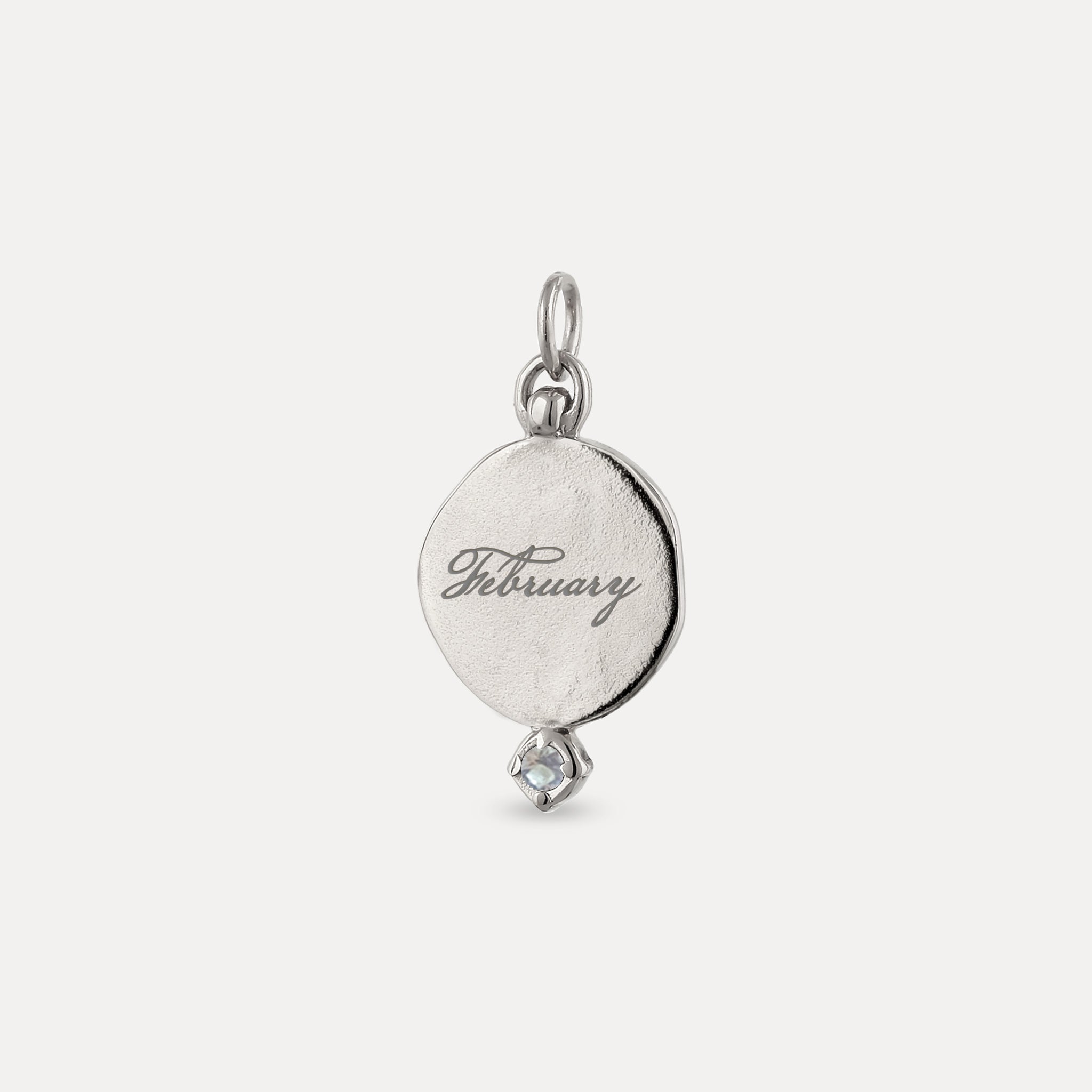 Aquamarin Engravable Fluid Medaillon Pendant - Glossy