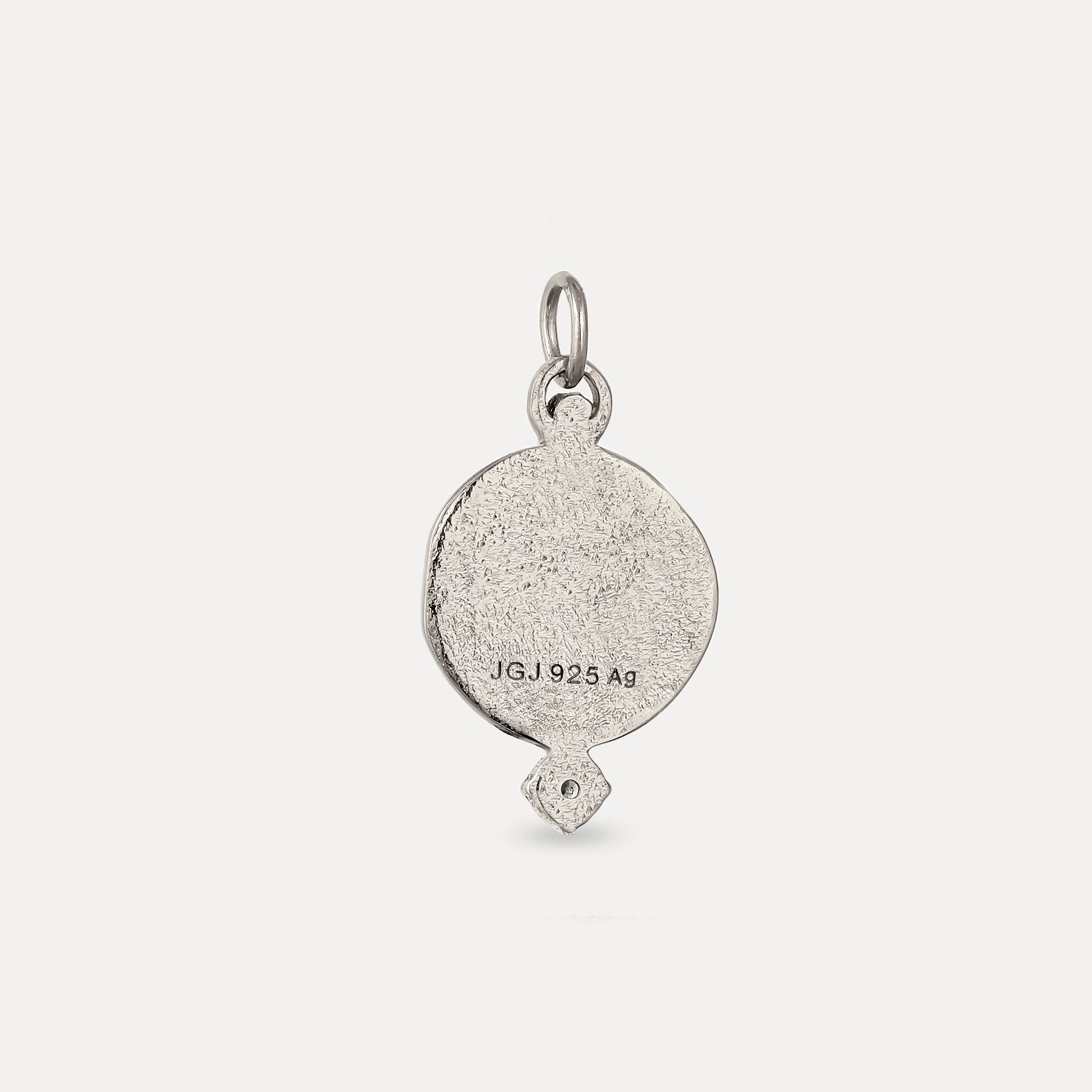 Aquamarin Engravable Fluid Medaillon Pendant - Matte