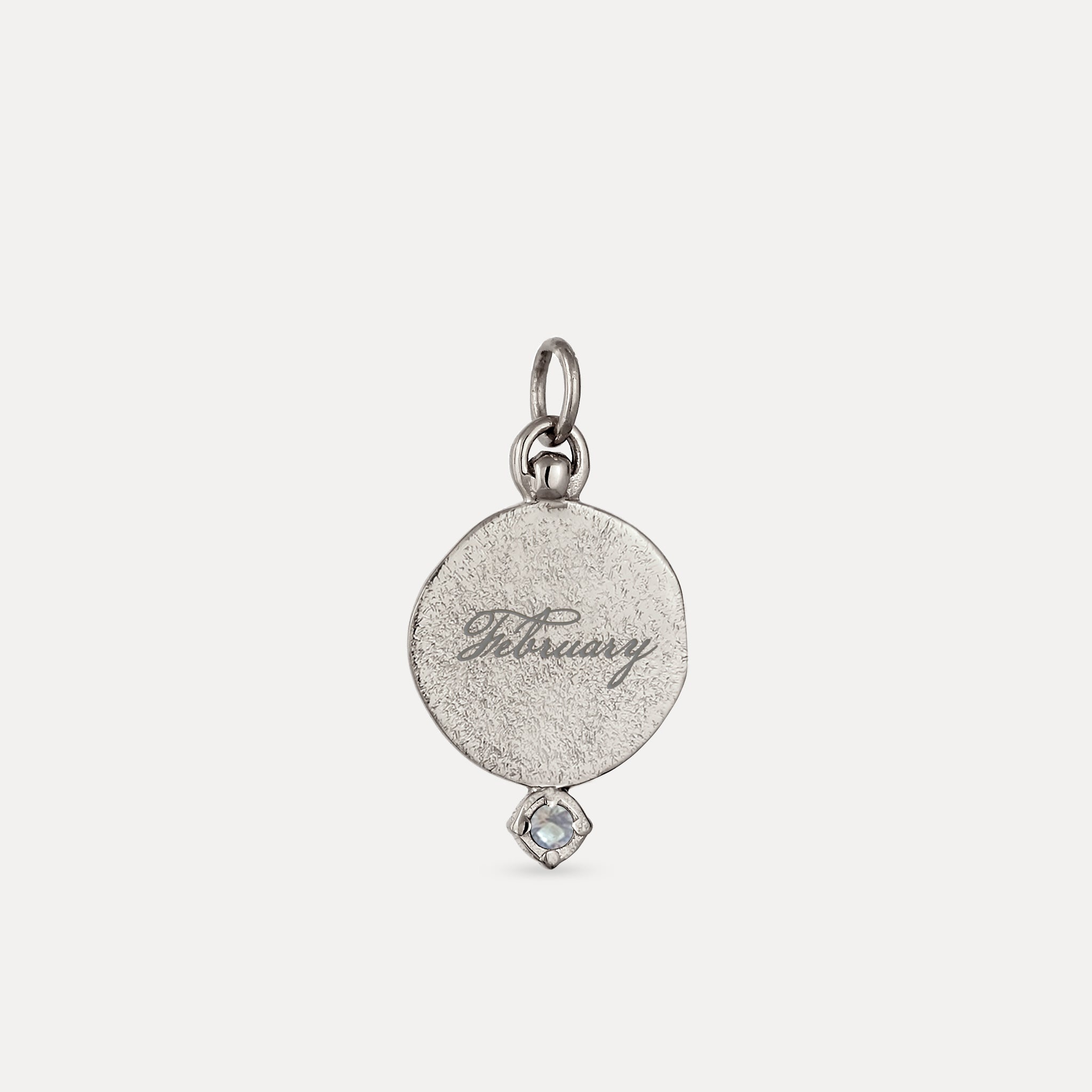 Aquamarin Engravable Fluid Medaillon Pendant - Matte