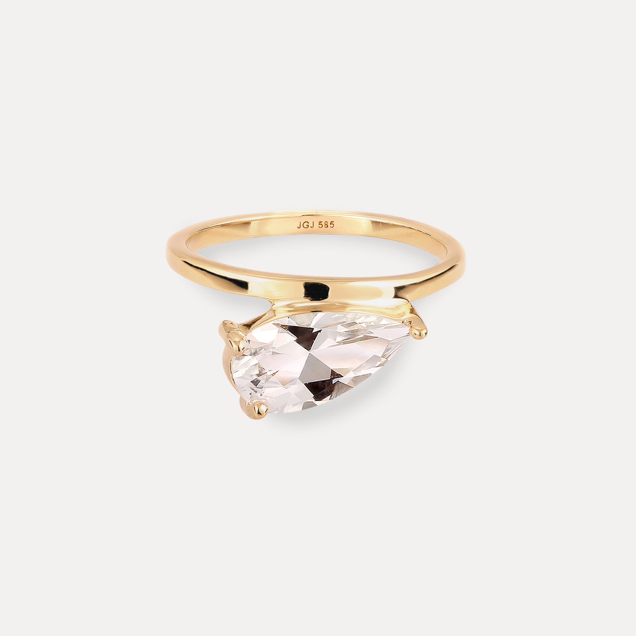 Beryl Balance Drop Ring | 14k Solid Gold