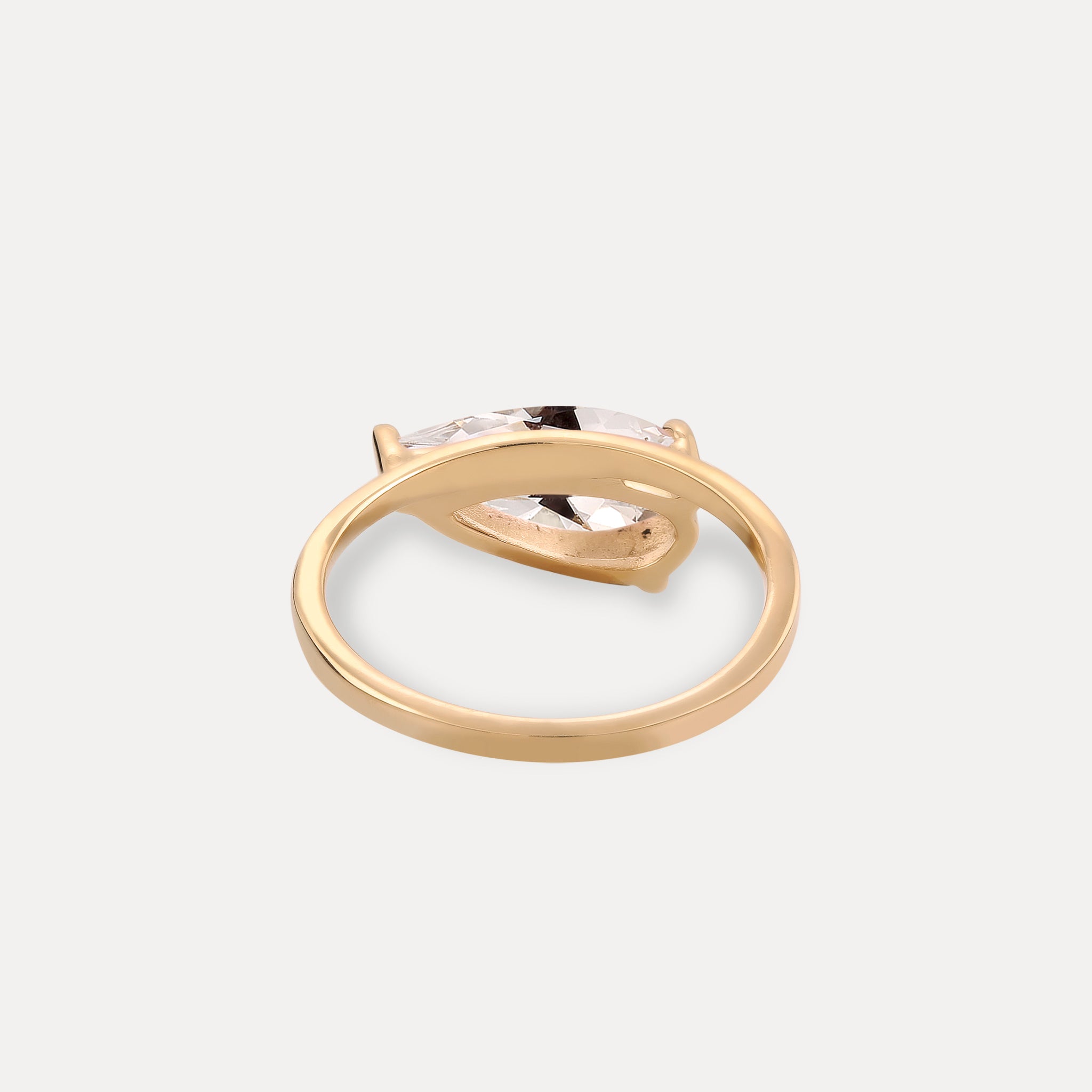 Beryl Balance Drop Ring | 14k Solid Gold