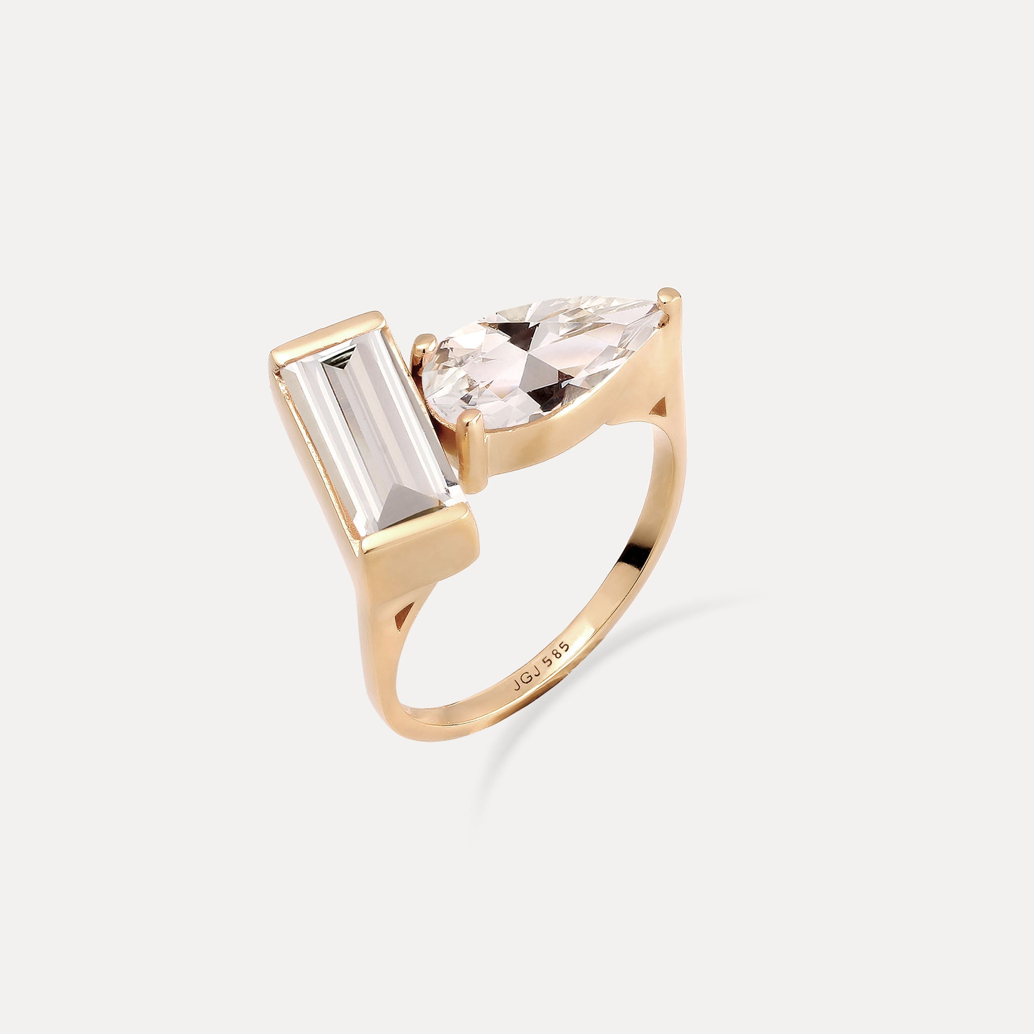 Amethyst Balance Ring | 14k Solid Gold
