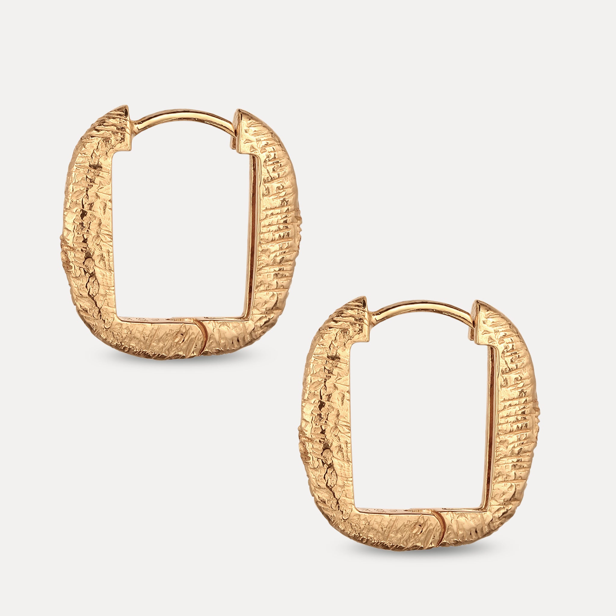 Contour Hoops Earrrings - Antique