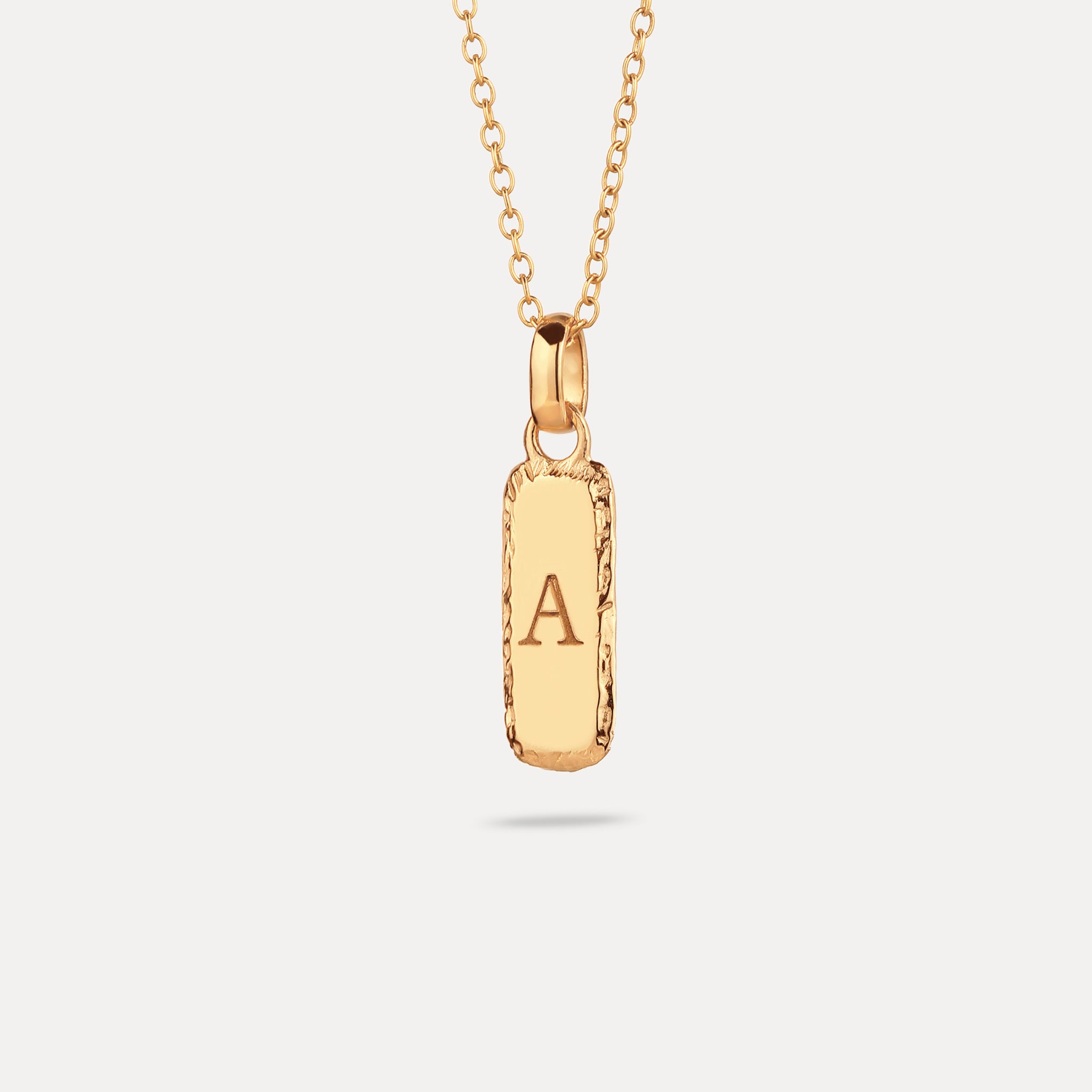 Engravable Contour Bar Pendant - Antique
