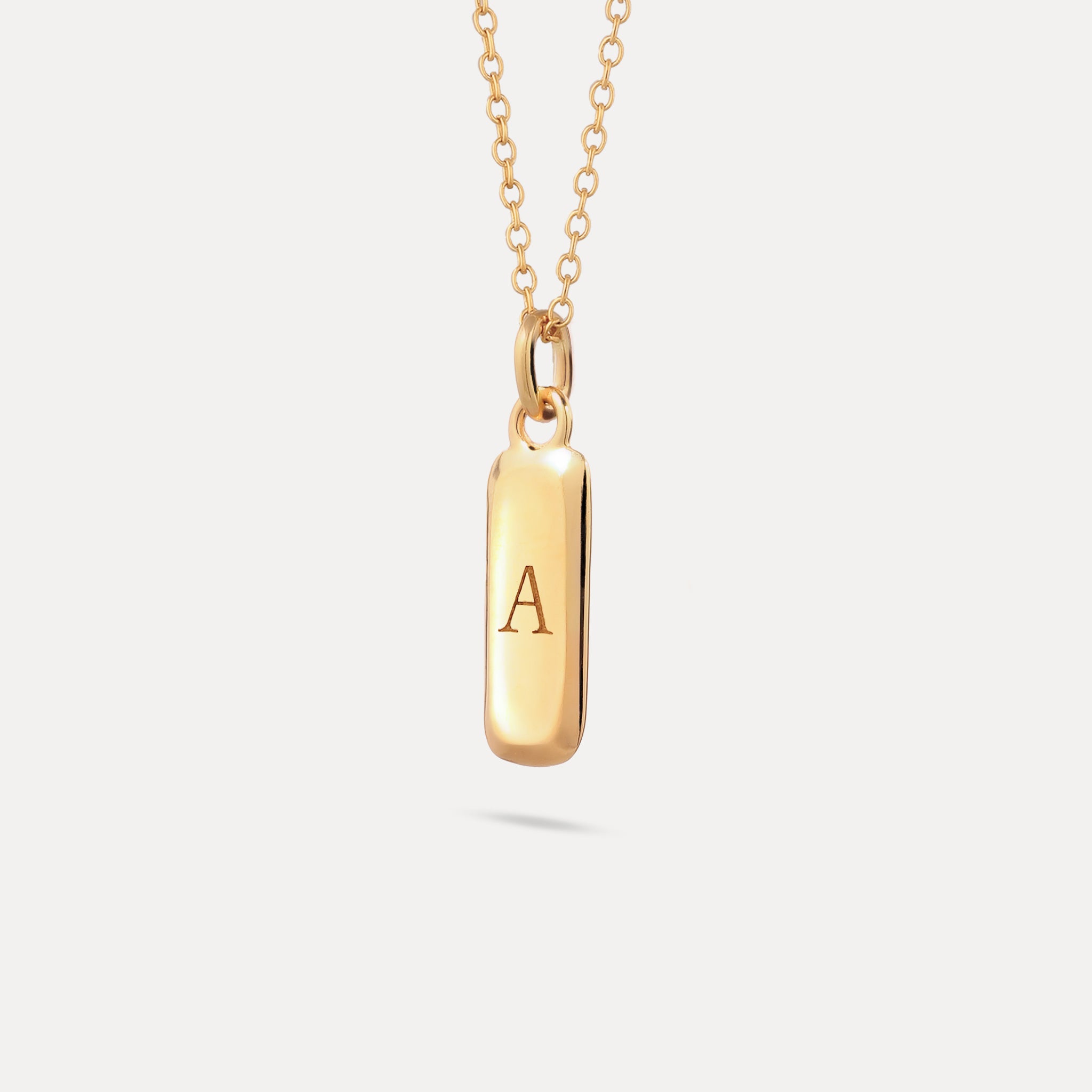 Engravable Contour Bar Pendant