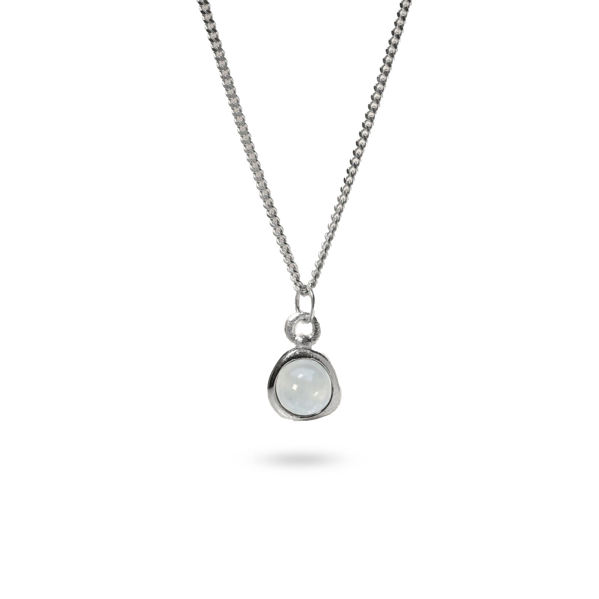 Aquamarine Stone Fluid Necklace