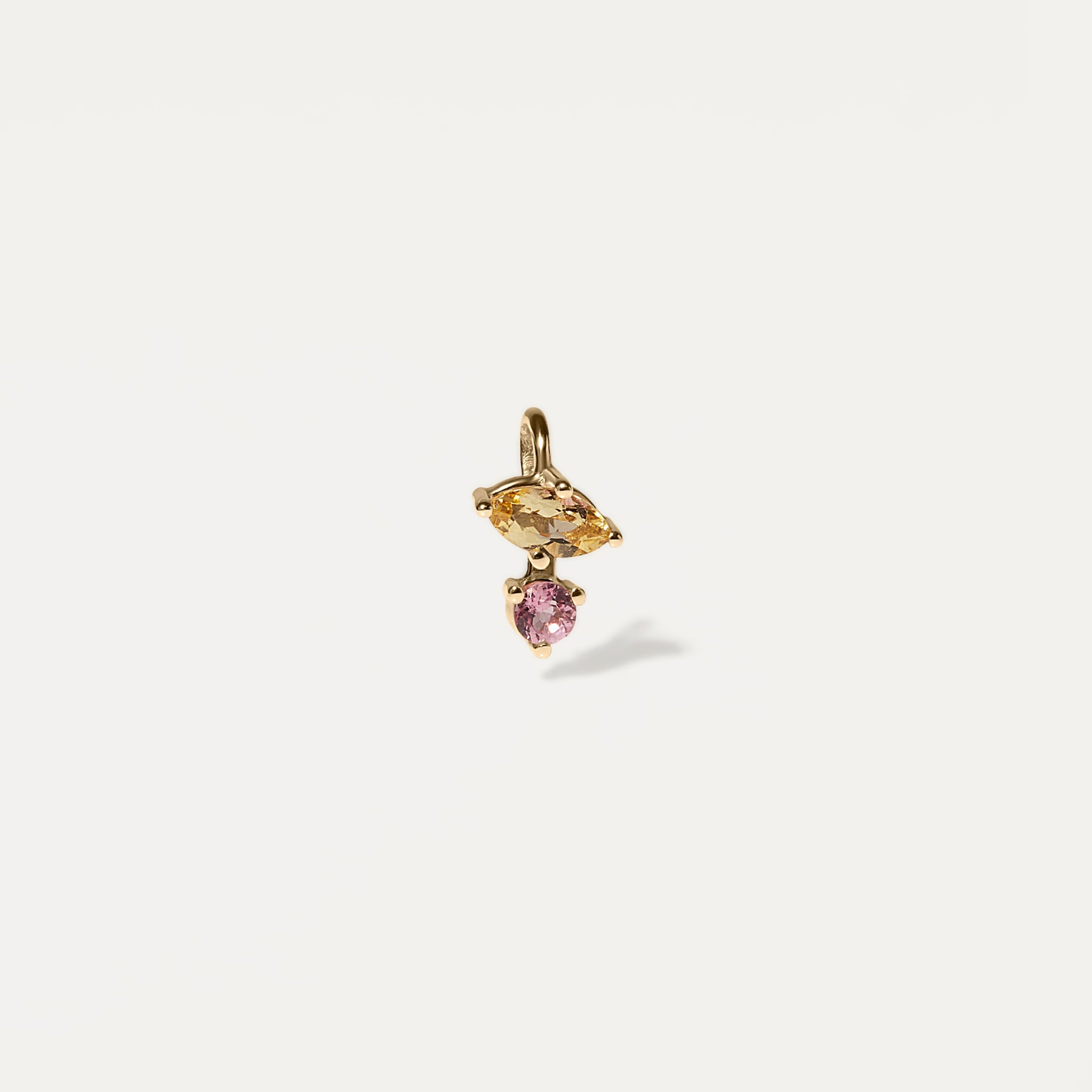 Citrine & Pink Tourmaline Joy Necklace | 14k Gold