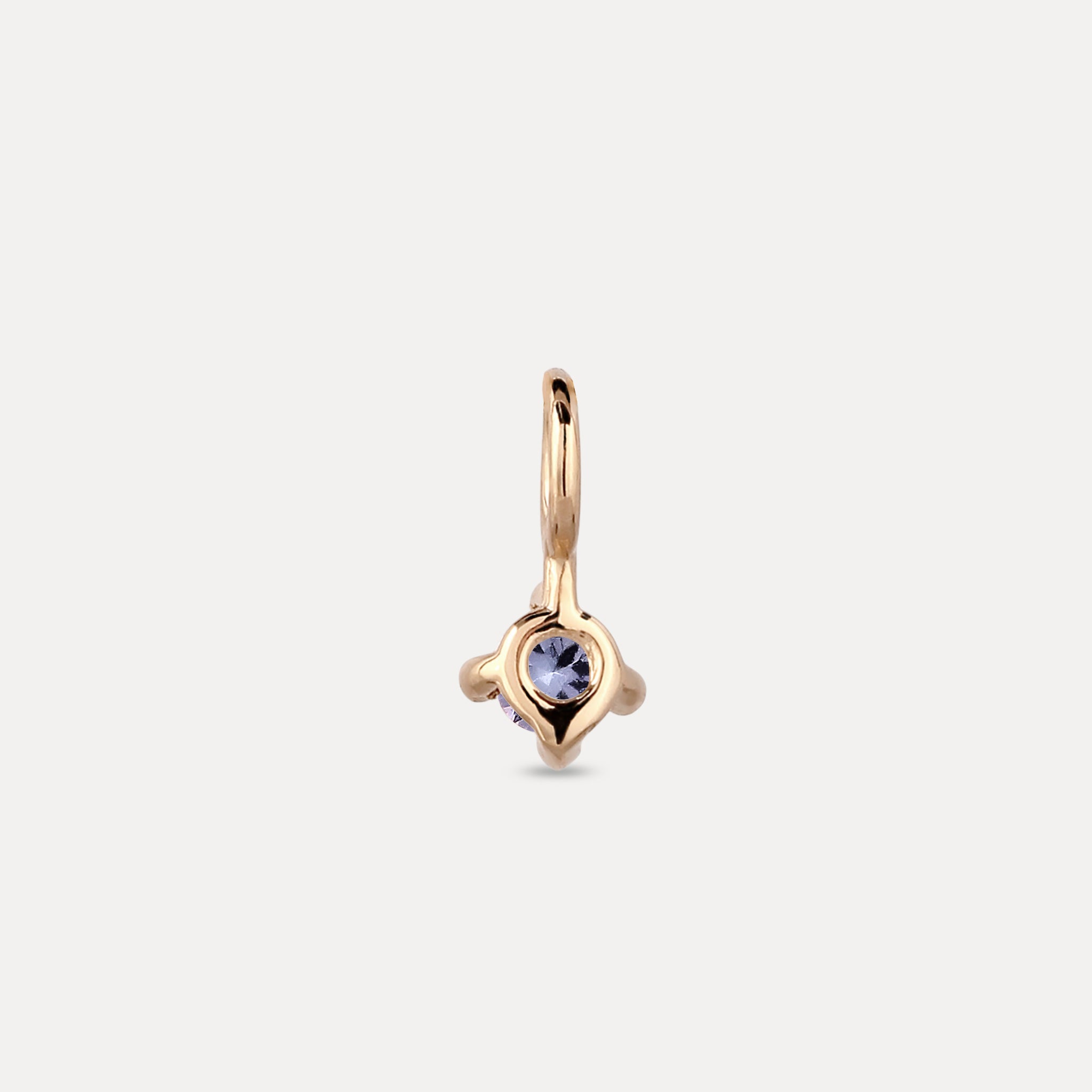The Minimalist Birthstone Charm Pendant | 14k Solid Gold