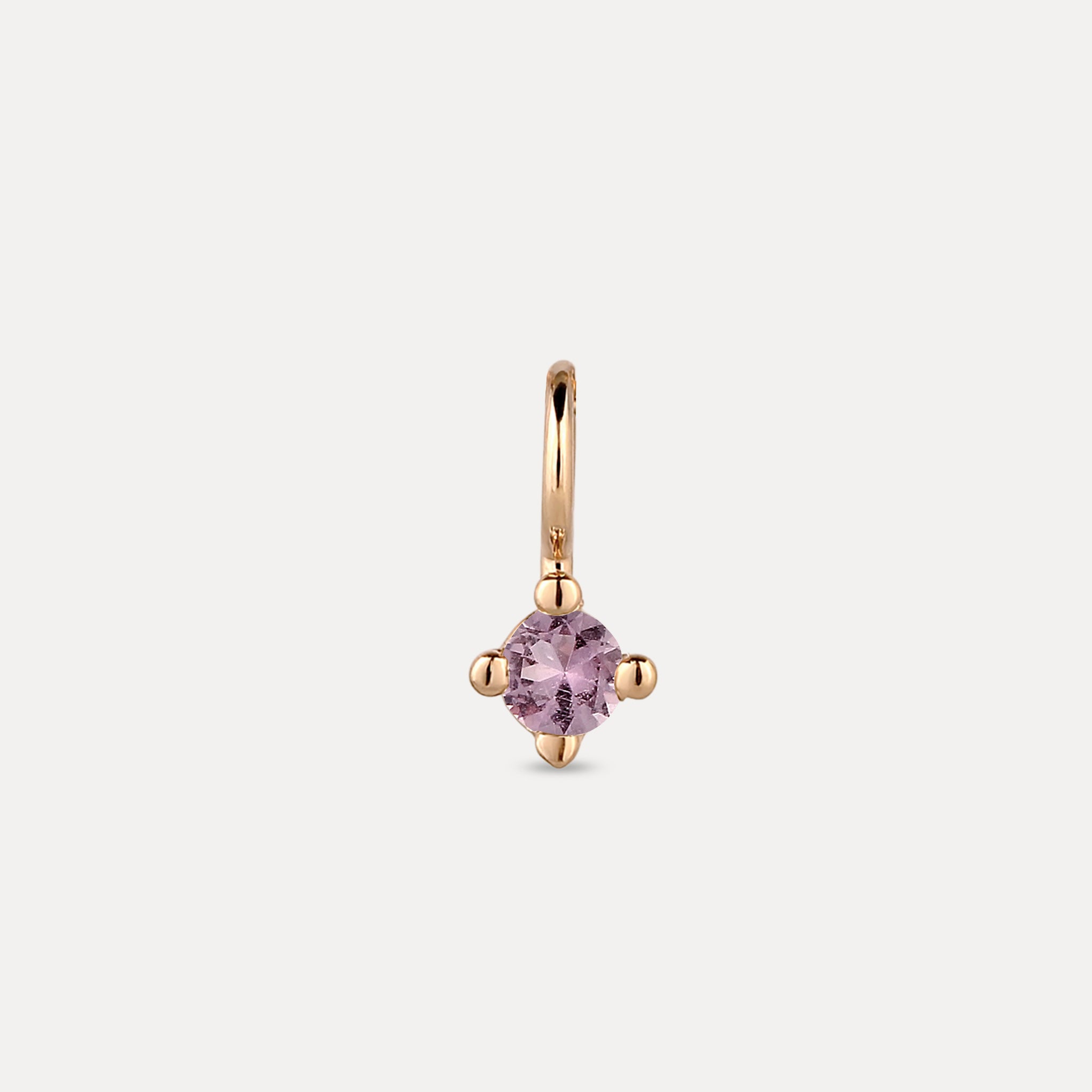 The Minimalist Birthstone Charm Pendant | 14k Solid Gold
