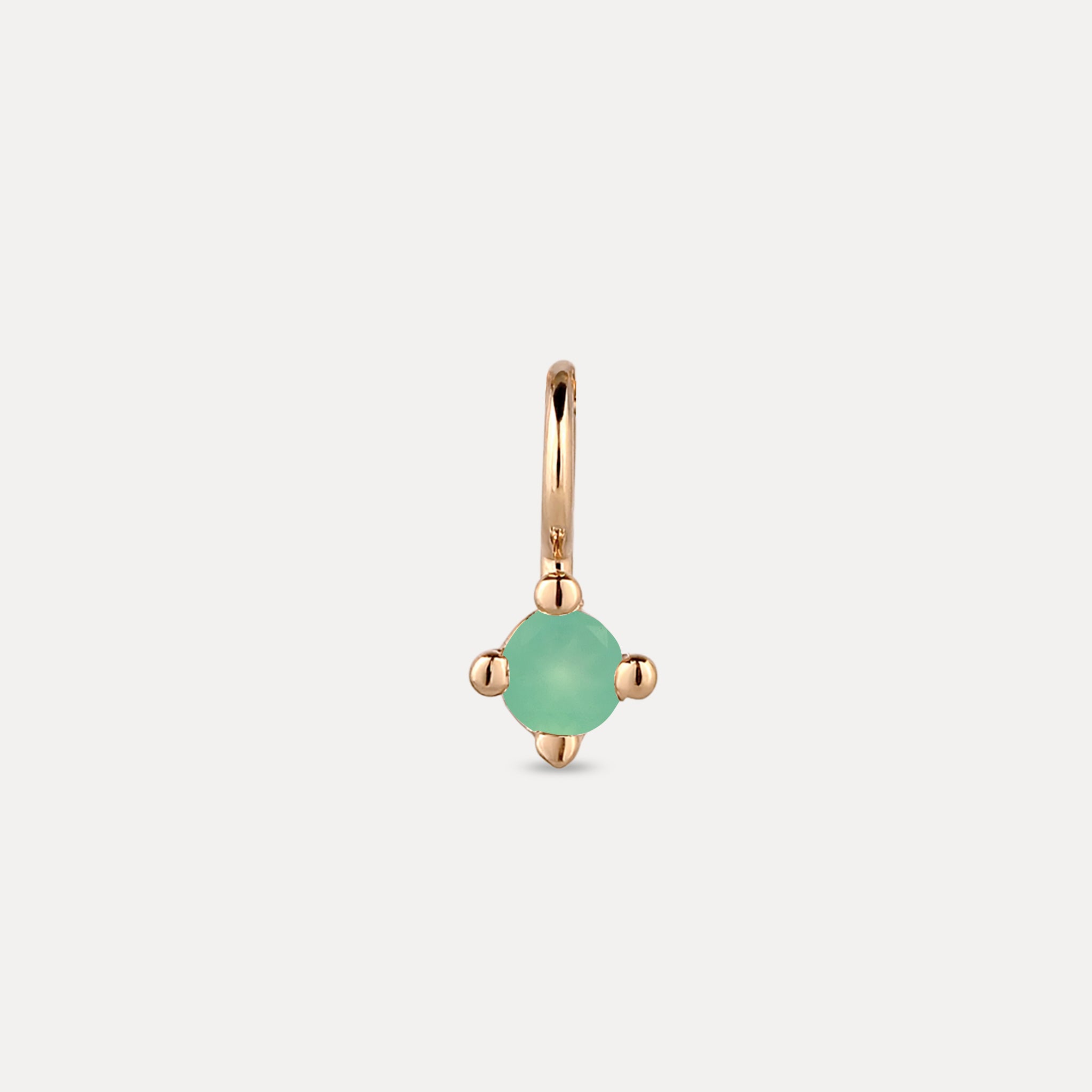 The Minimalist Birthstone Charm Pendant | 14k Solid Gold